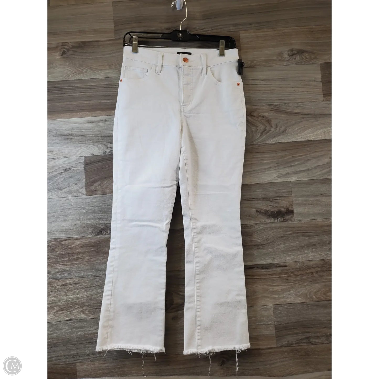 Jeans Cropped By Express In White, Size: 2
