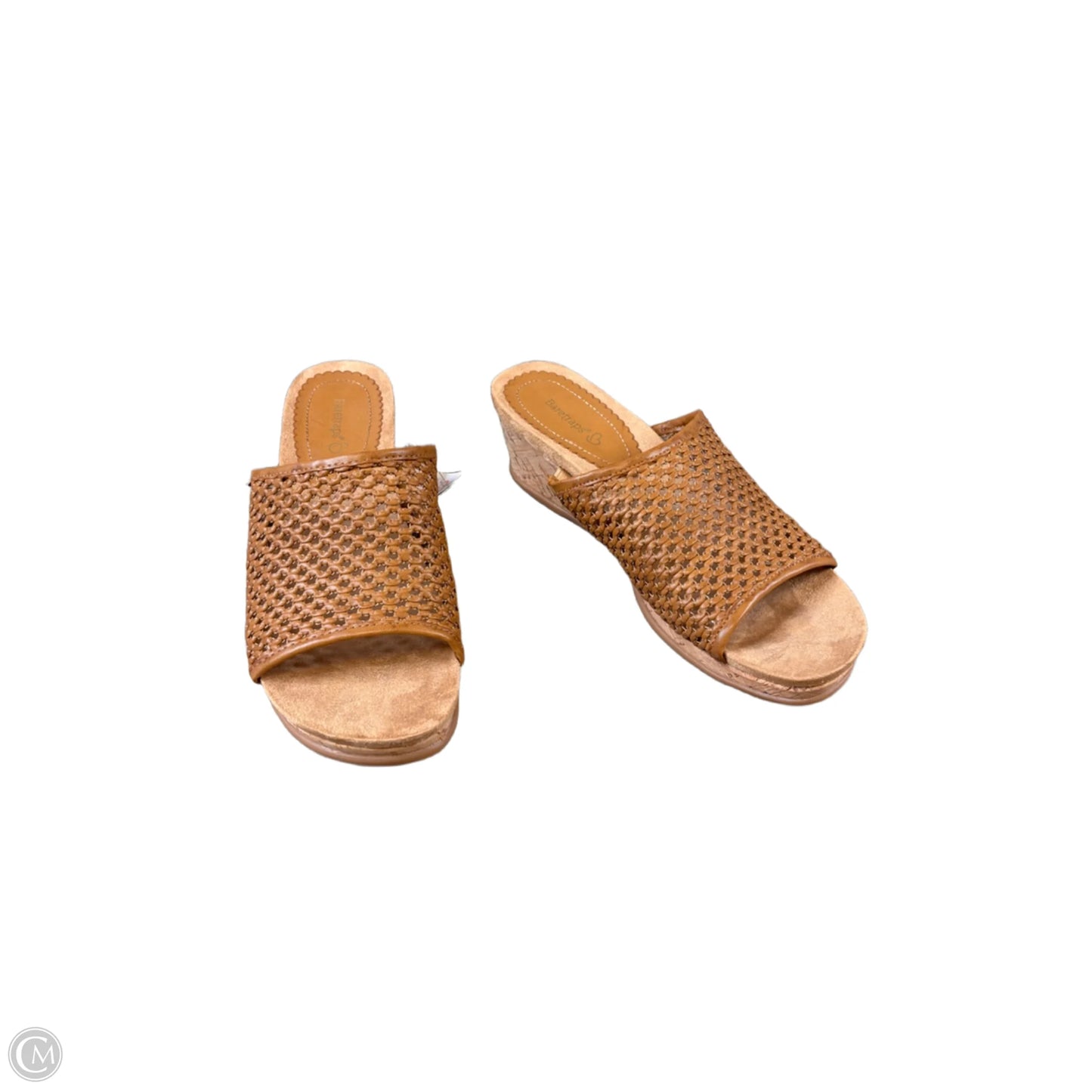 Sandals Heels Wedge By Bare Traps In Tan, Size: 10.5