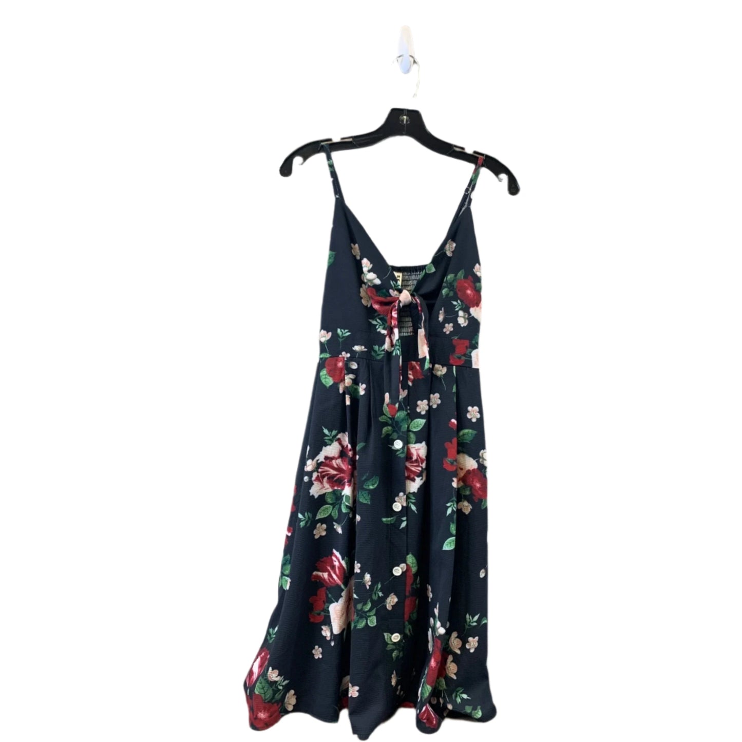 Dress Casual Midi By Clothes Mentor In Black & Red, Size: M