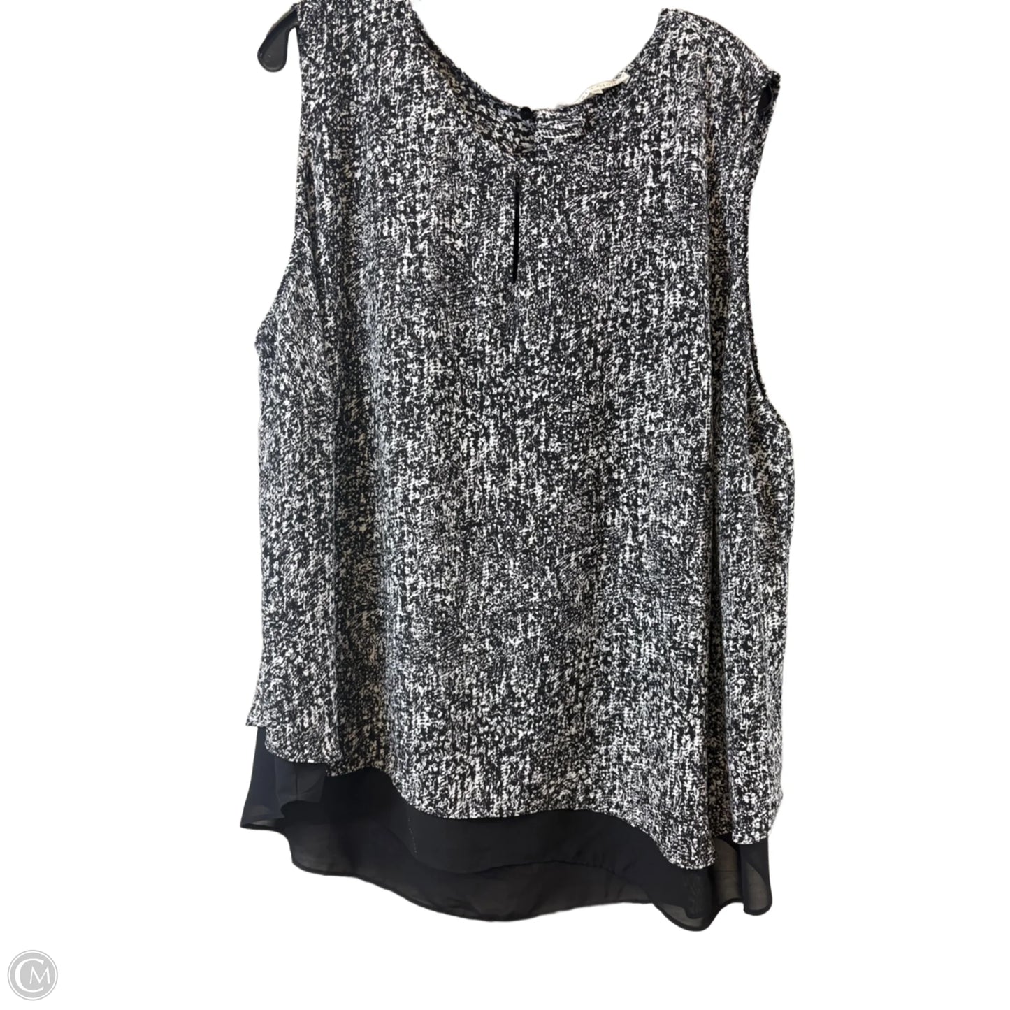 Top Sleeveless By Violet And Claire In Black & White, Size: 3x
