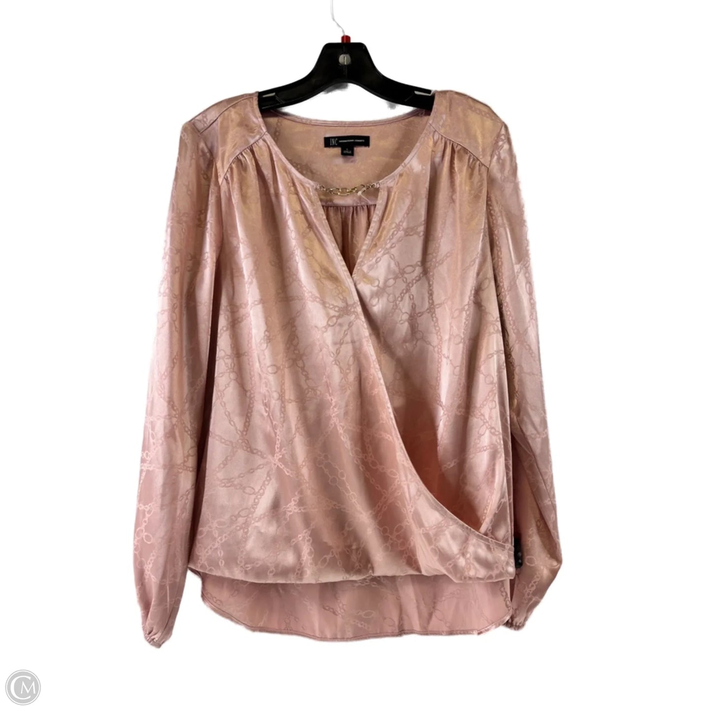 Top Long Sleeve By Inc In Pink, Size: L
