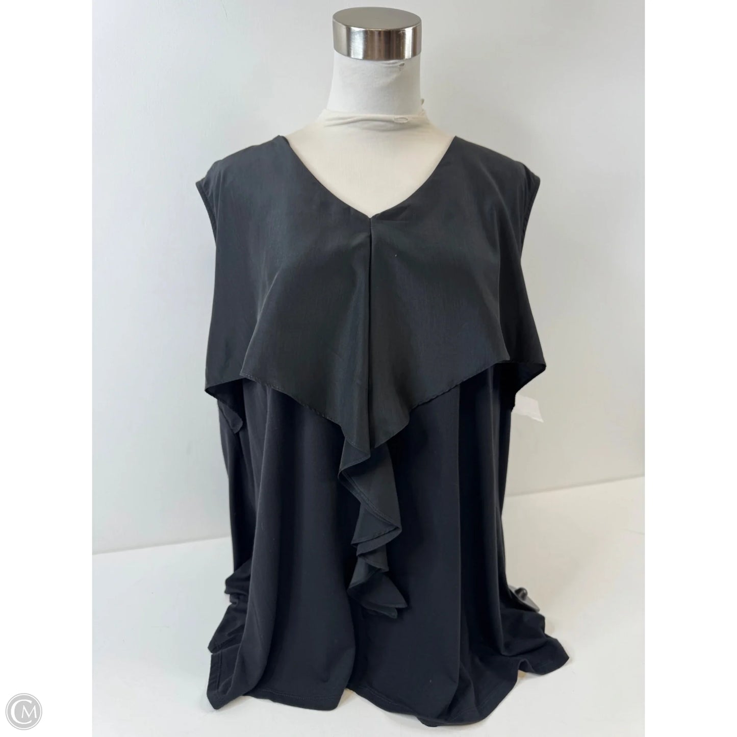 Top Sleeveless By Jaclyn Smith In Black, Size: 3x
