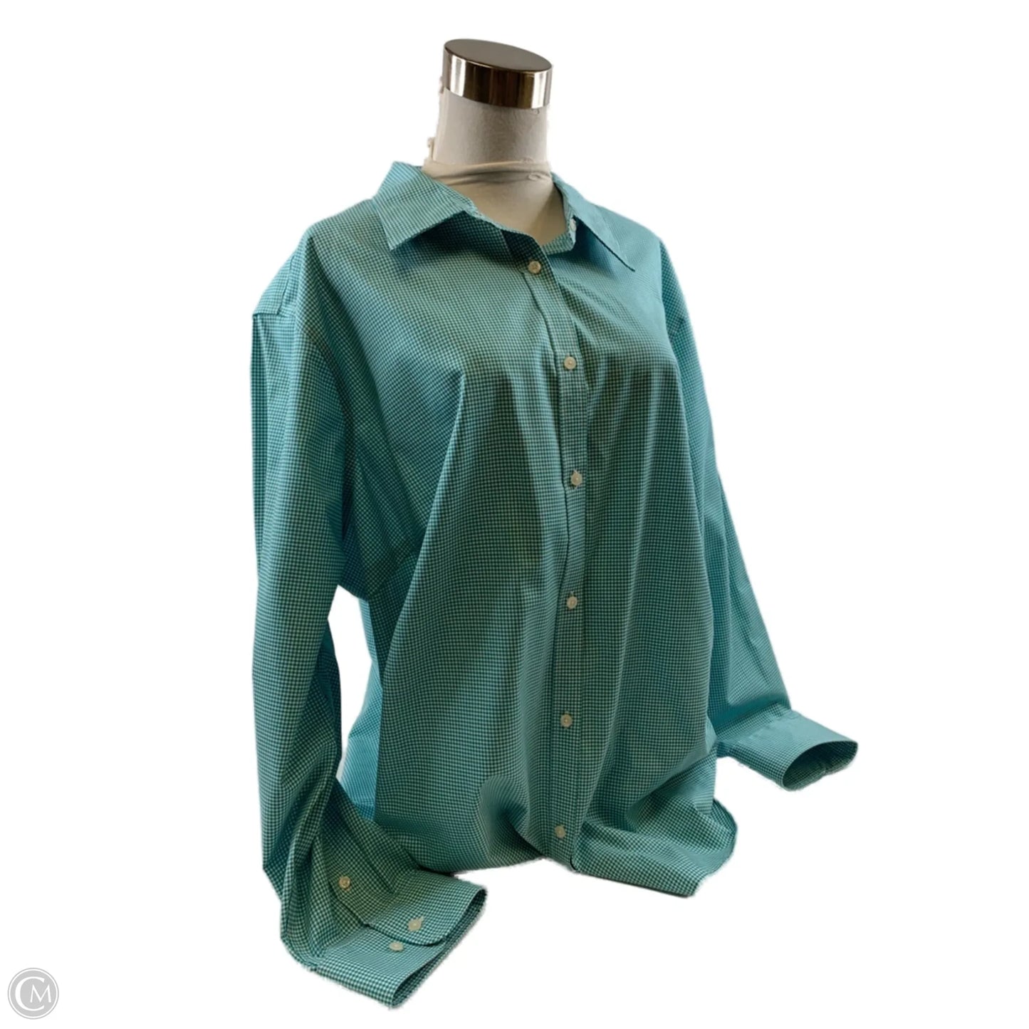 Top Long Sleeve By Chaps In Teal, Size: 3x