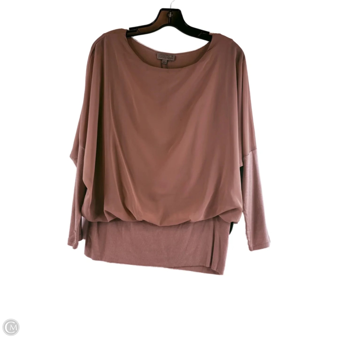 Top Long Sleeve By Joseph A. In Brown, Size: S
