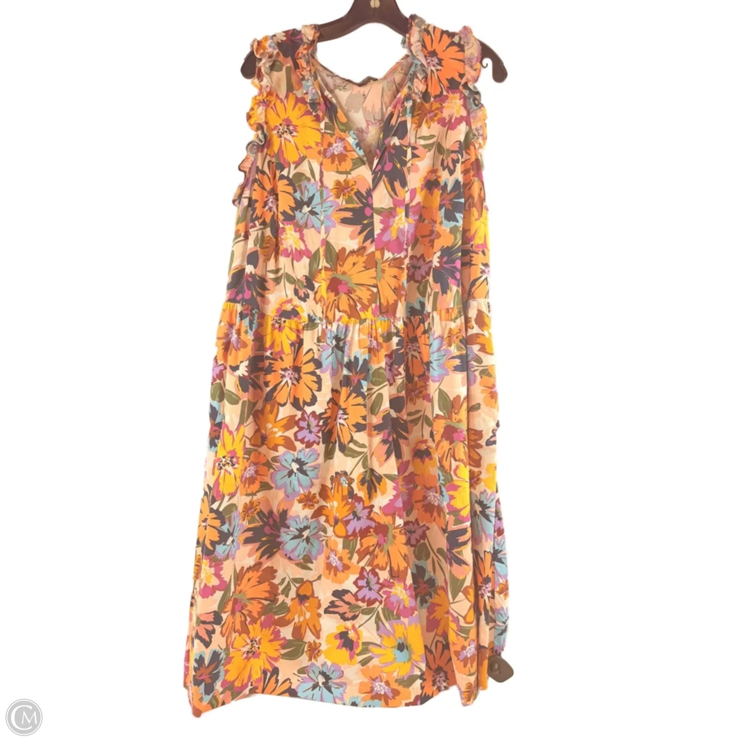 Dress Casual Midi By Maggy London In Multi-colored, Size: Xl