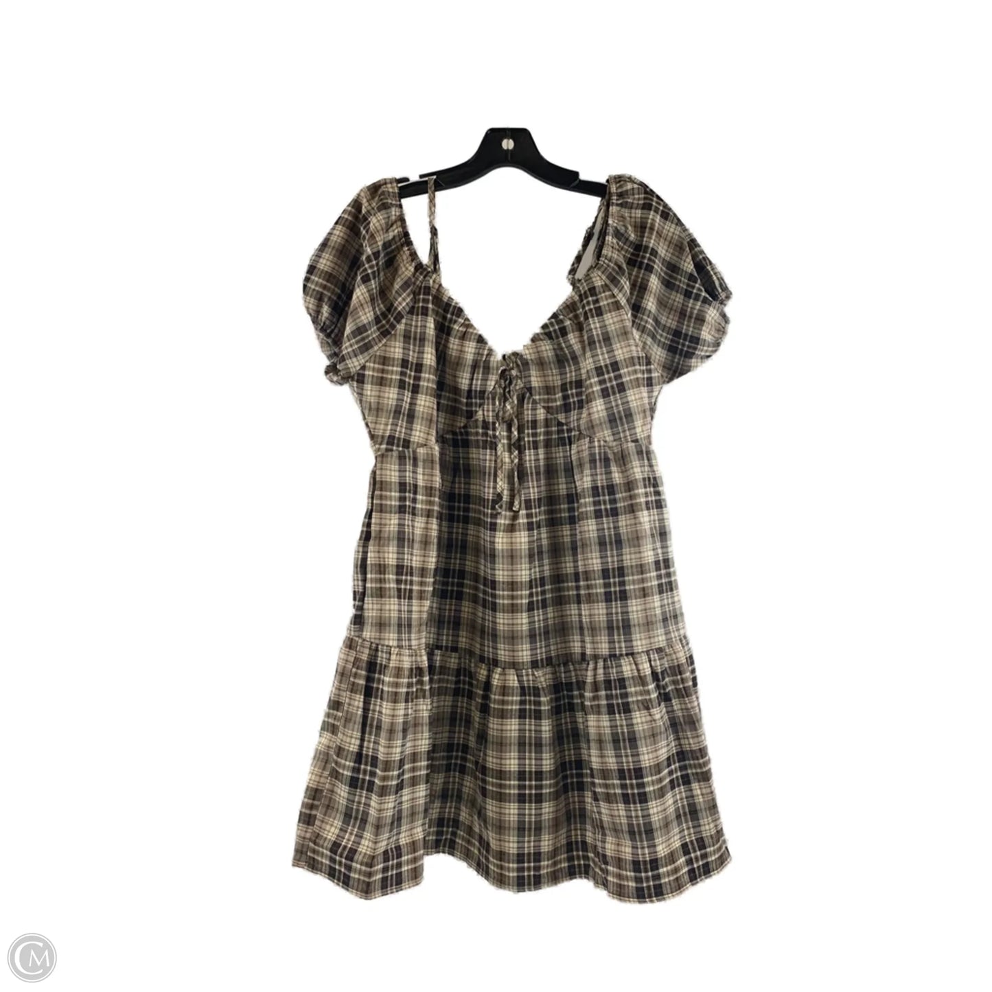 Dress Casual Short By Kori America In Brown & Tan, Size: M