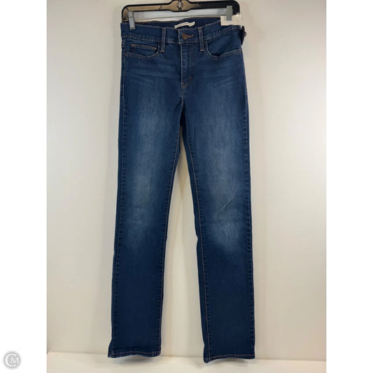Jeans Straight By Levis In Blue Denim, Size: 4