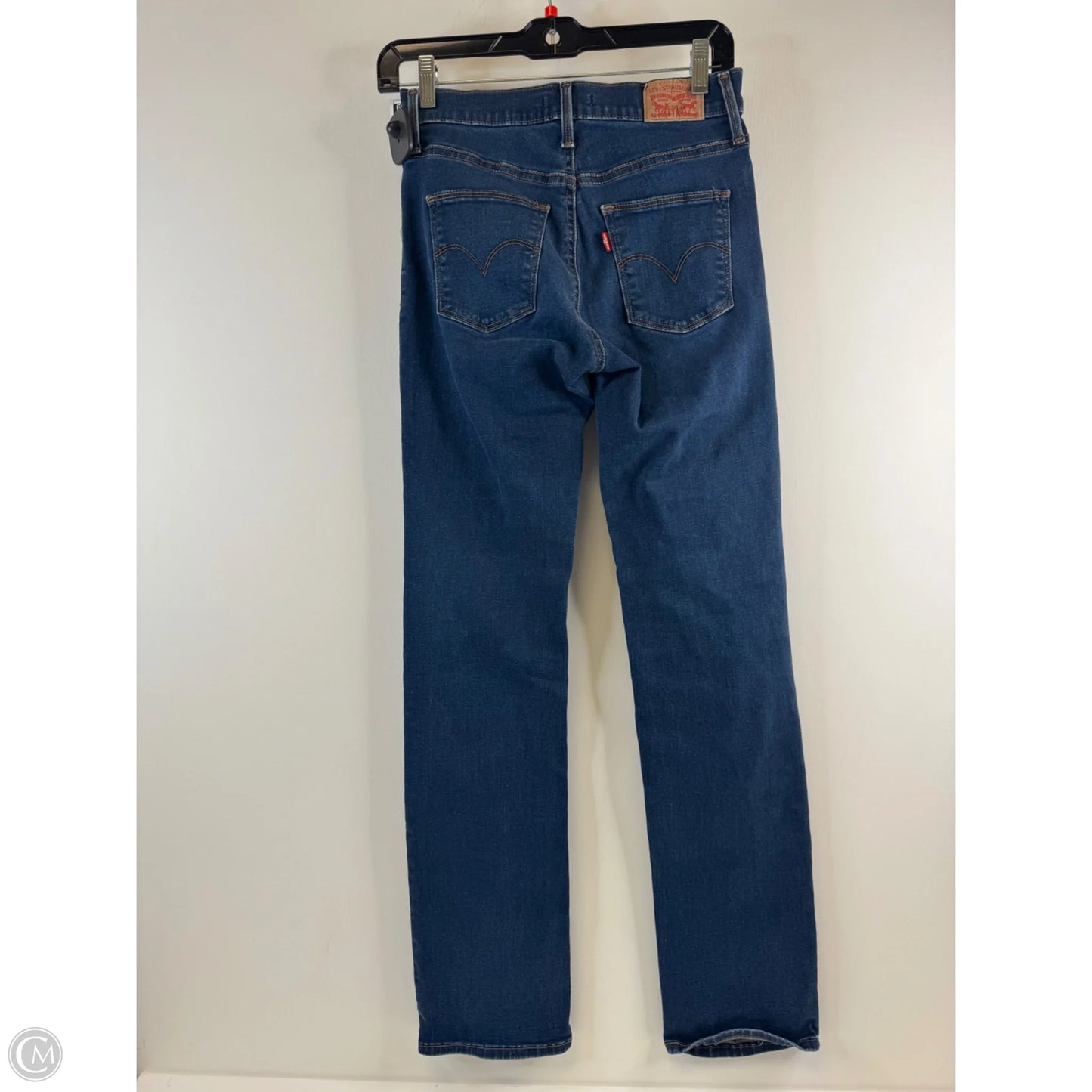 Jeans Straight By Levis In Blue Denim, Size: 4