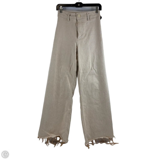 Jeans Wide Leg By Zara In Tan, Size: 4