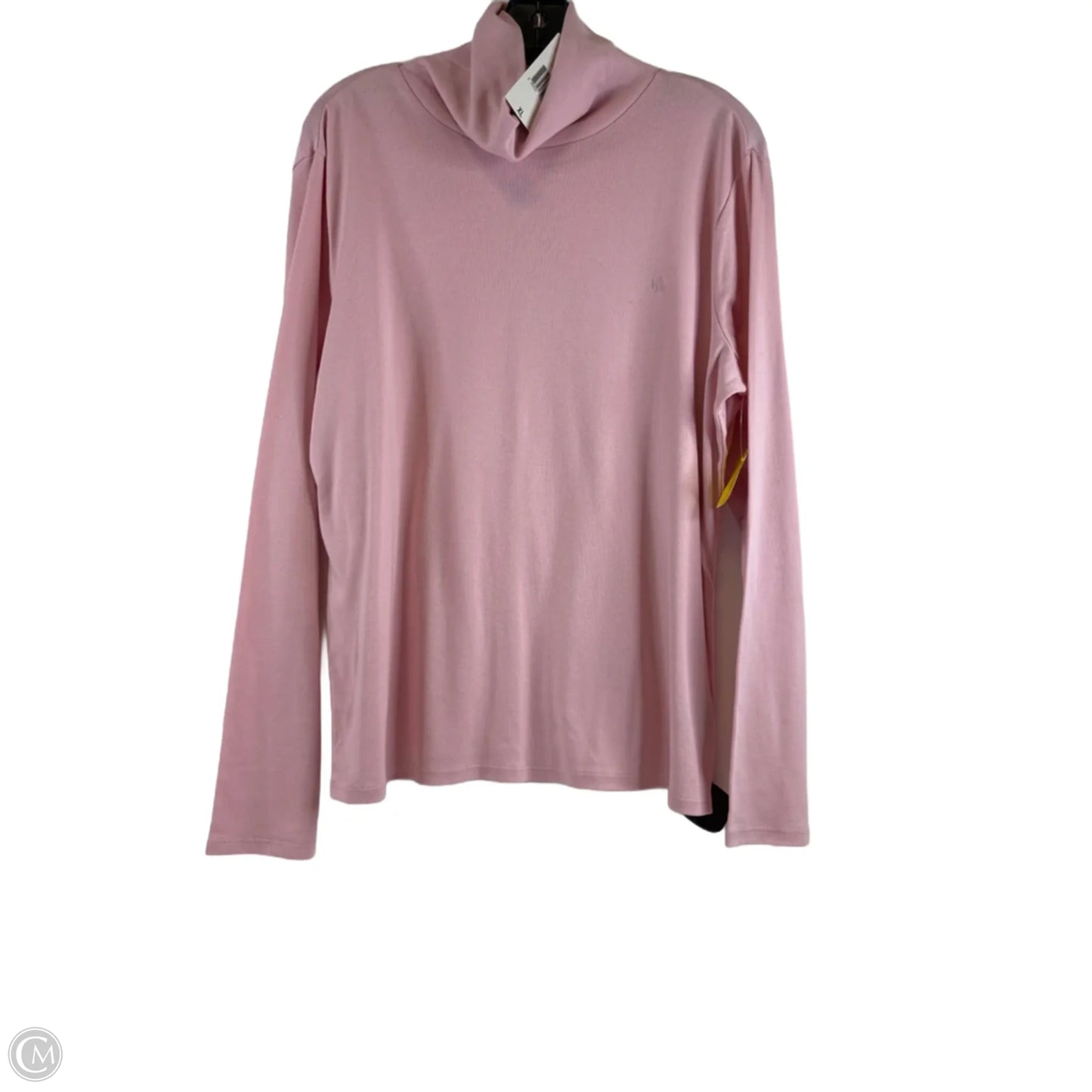 Top Long Sleeve Basic By Ralph Lauren In Pink, Size: Xl