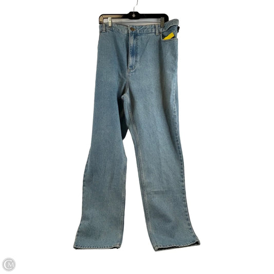 Jeans Straight By Lands End In Blue Denim, Size: 18