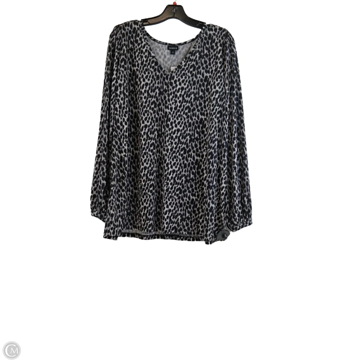 Top 3/4 Sleeve By Torrid In Animal Print, Size: 2x