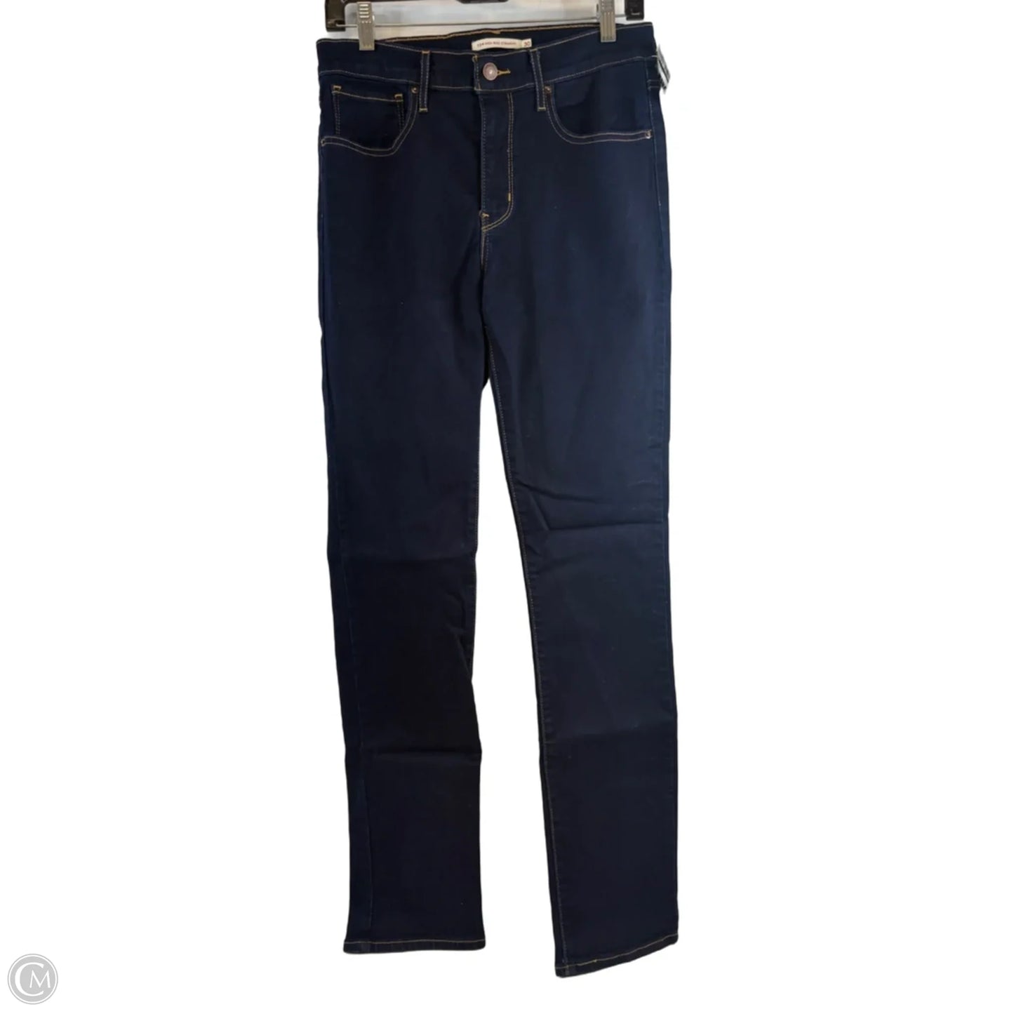 Jeans Straight By Levis In Blue Denim, Size: 8