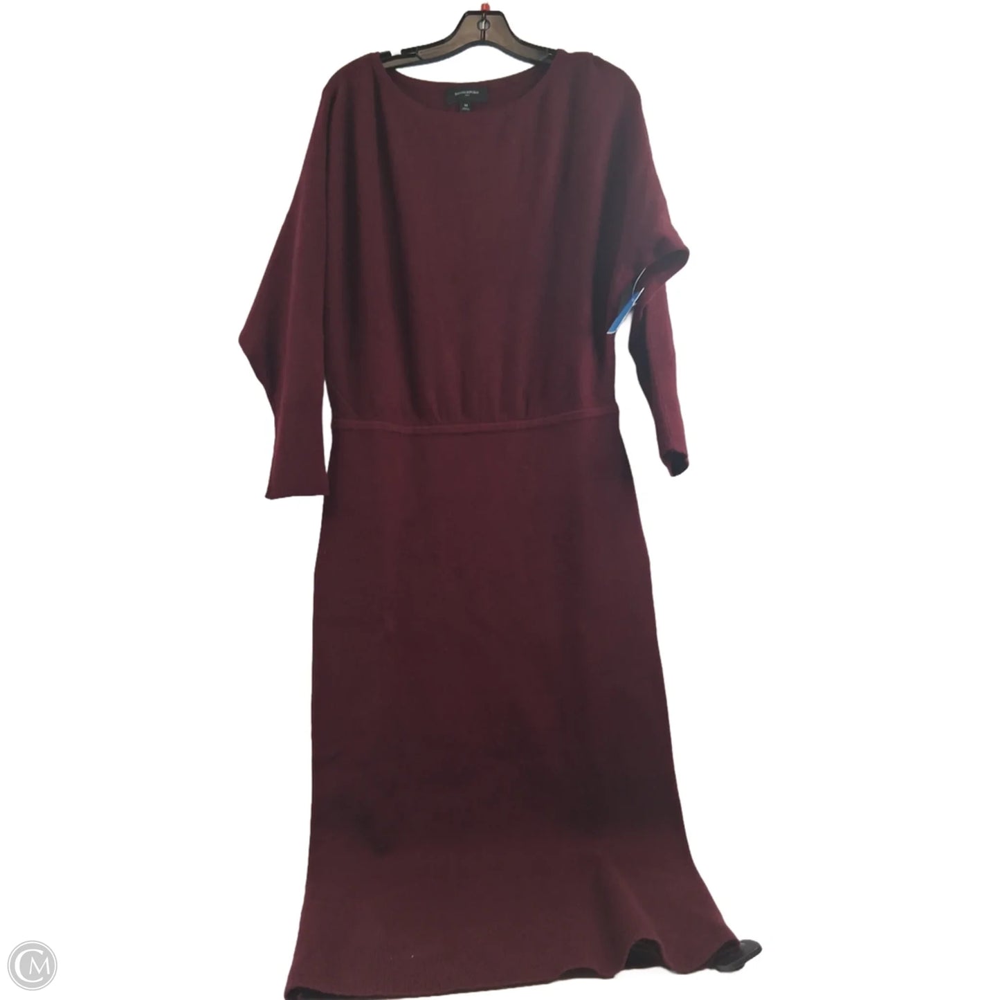 Dress Sweater By Banana Republic In Maroon, Size: M