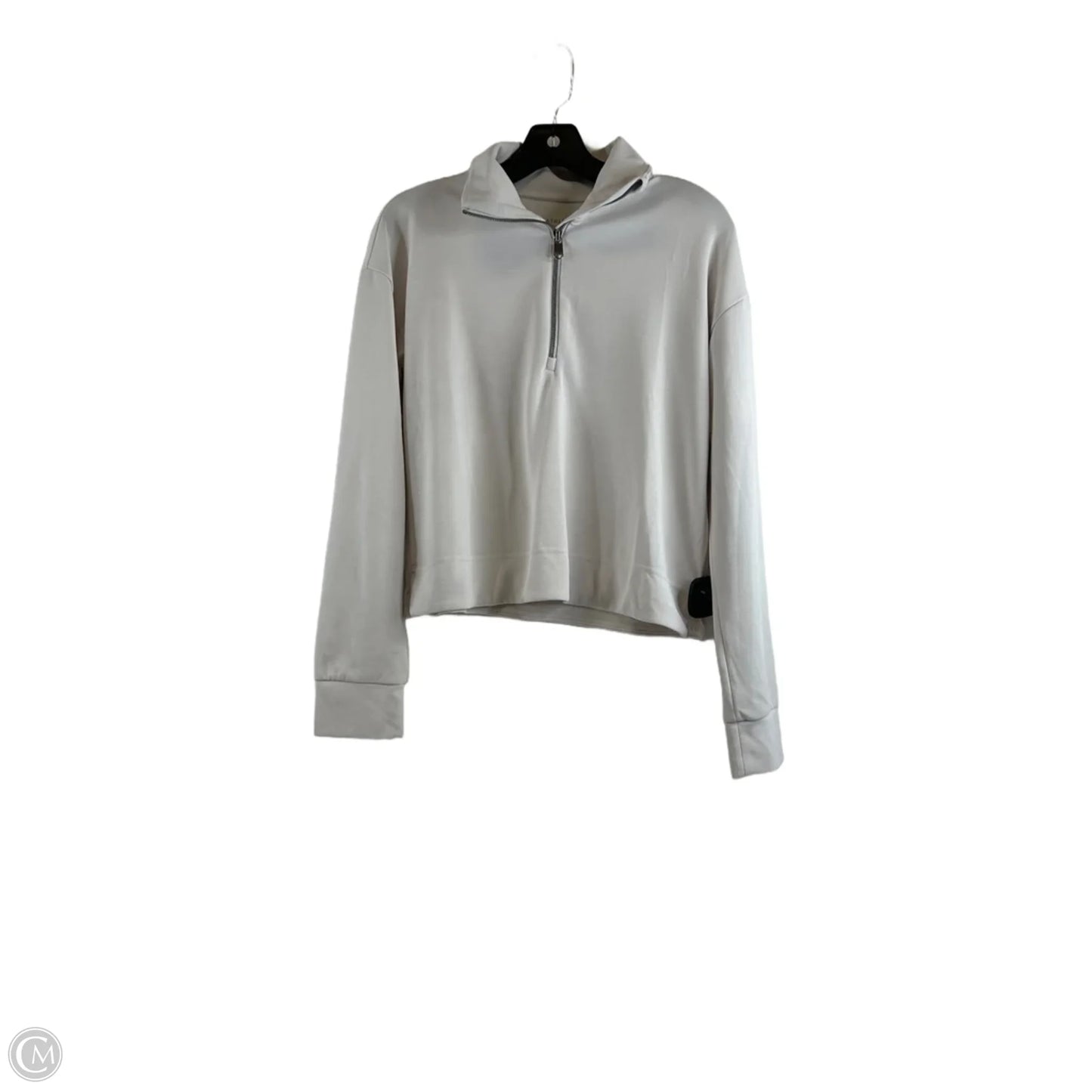 Athletic Top Long Sleeve Collar By Athleta In White, Size: Xs