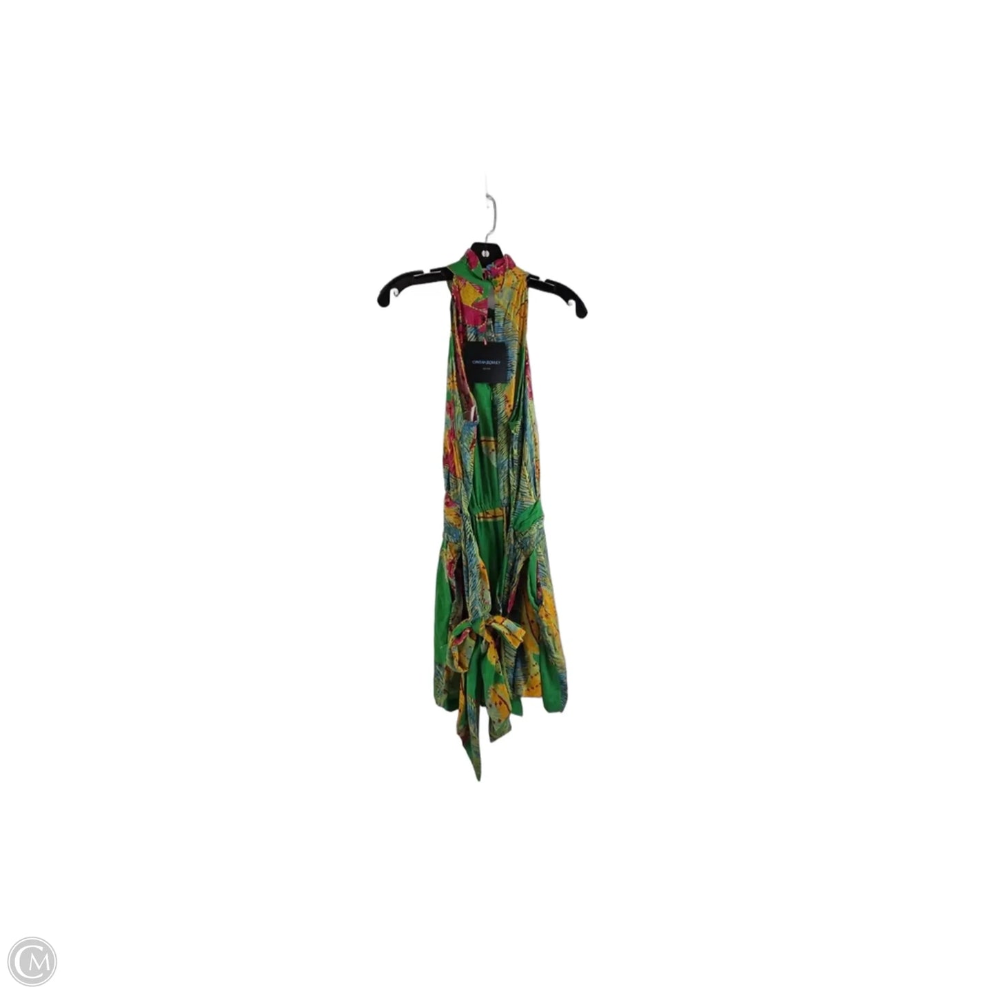 Romper By Cynthia Rowley In Green & Pink, Size: M