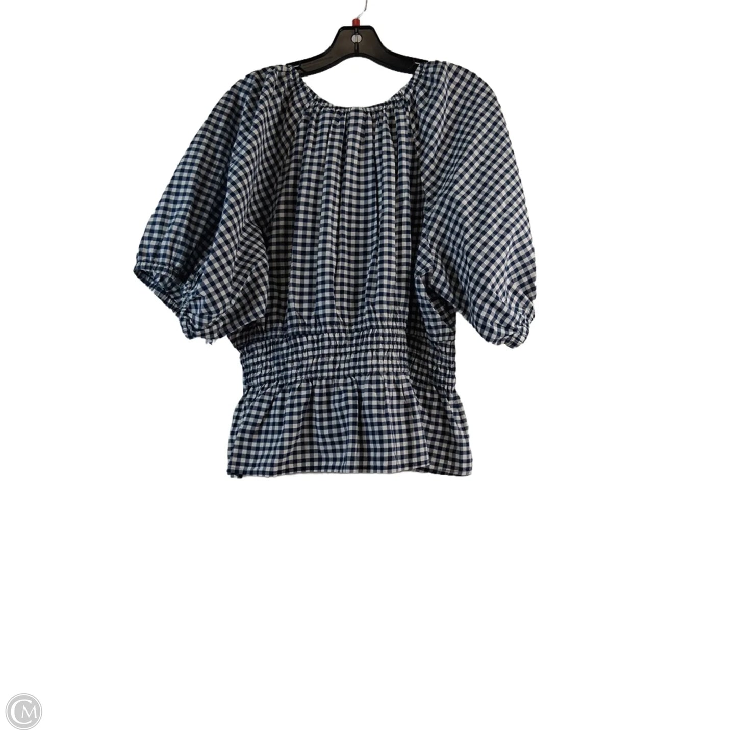 Top Short Sleeve By Old Navy In Checkered Pattern, Size: Xl