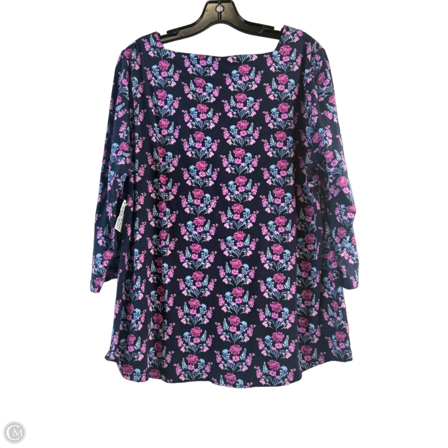 Top 3/4 Sleeve By Style And Company In Blue & Purple, Size: 1x