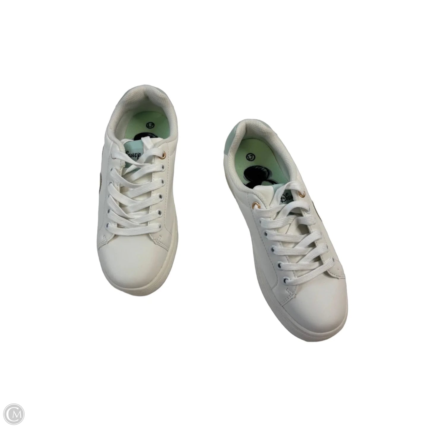 Shoes Sneakers By Disney In Gold & White, Size: 7