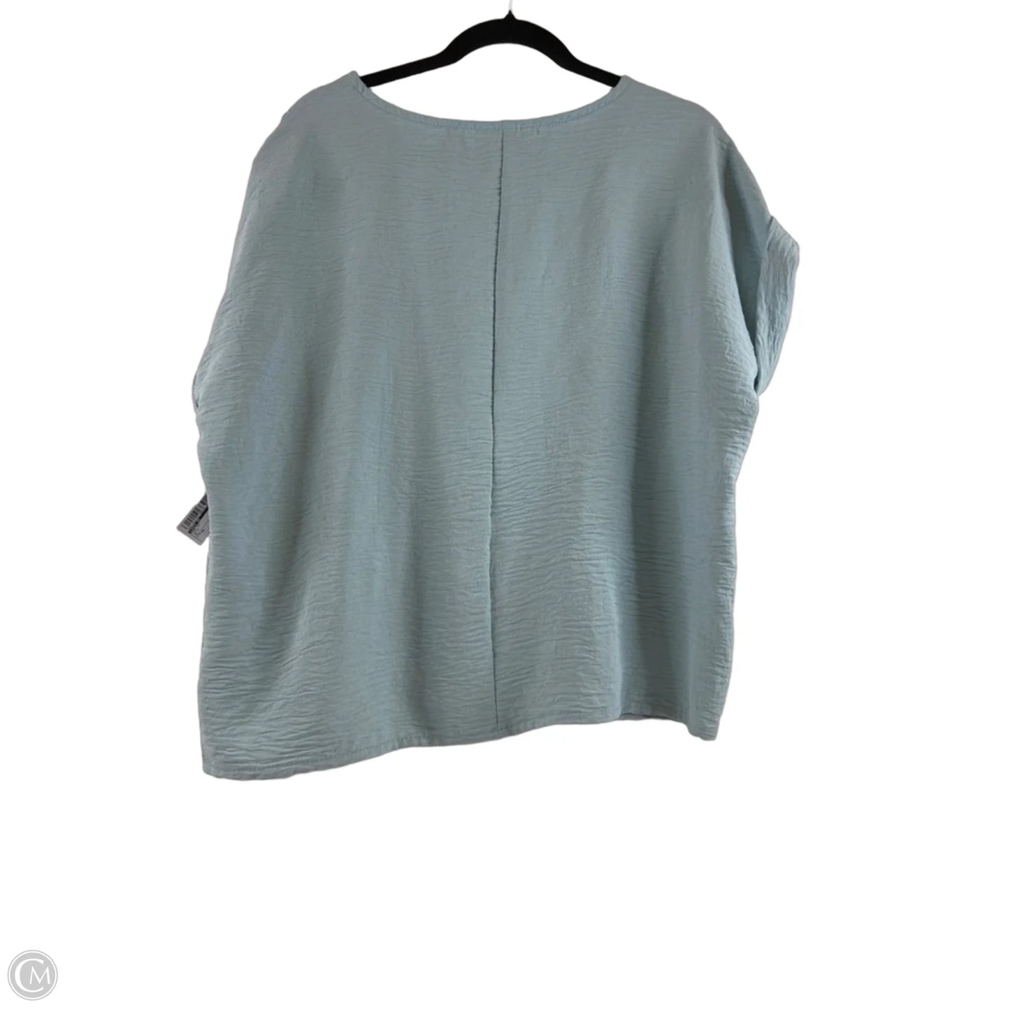 Top Short Sleeve By Just Be In Blue, Size: Xl