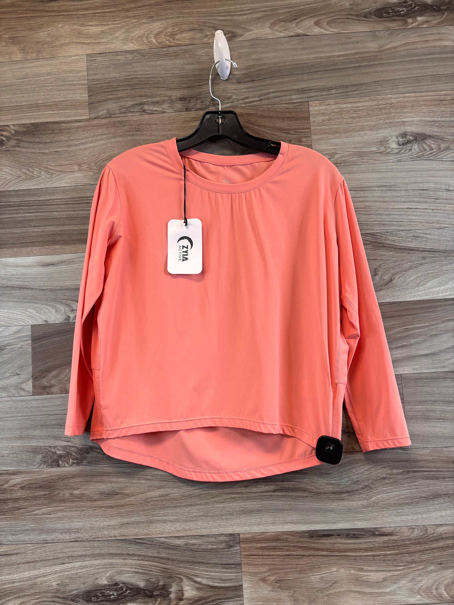Athletic Top Long Sleeve Crewneck By Zyia In Peach, Size: Xxs