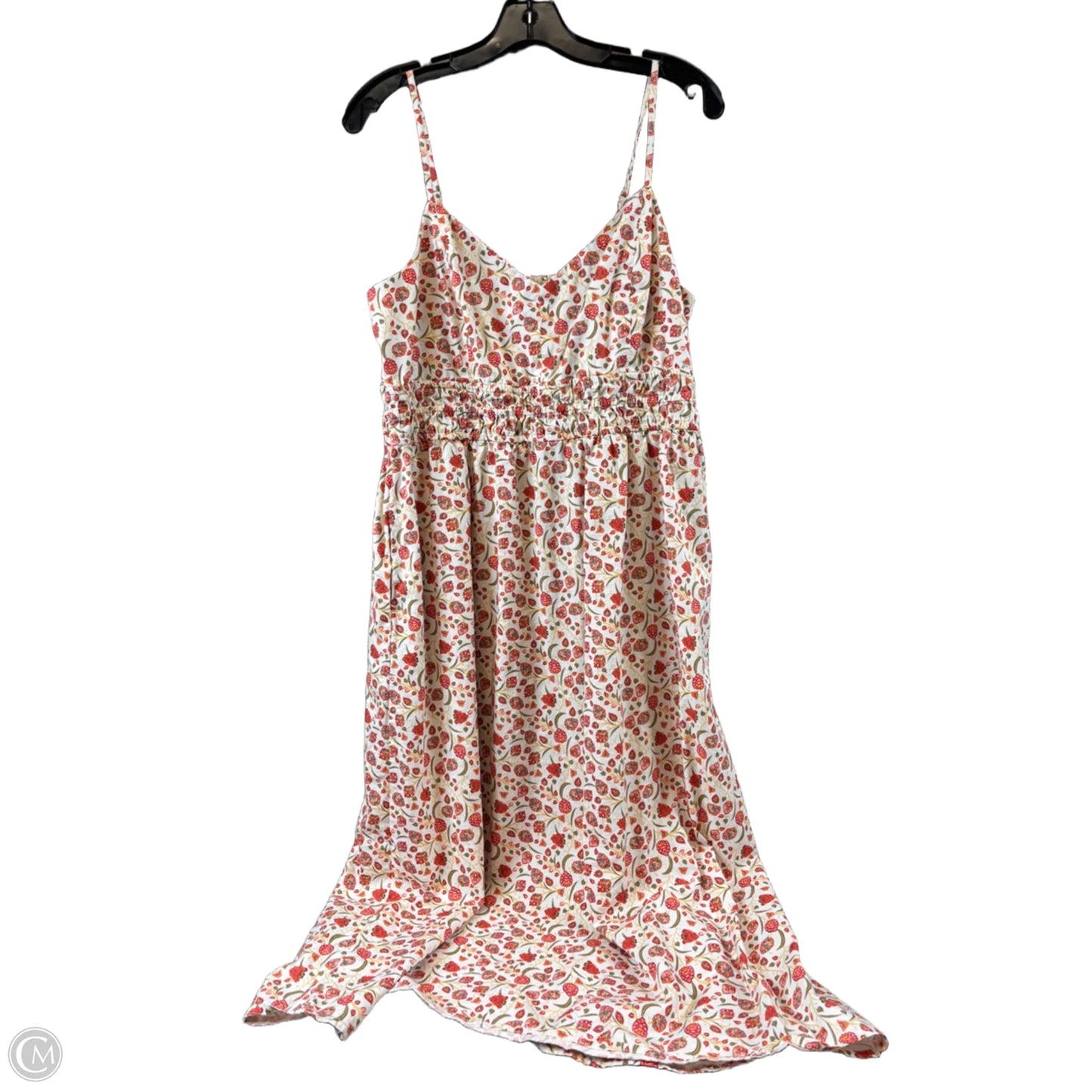 Dress Casual Midi By Old Navy In Orange & Yellow, Size: L