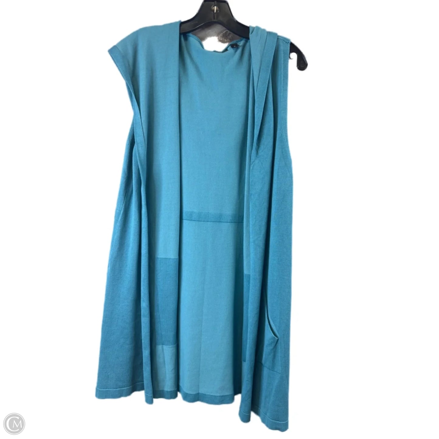 Vest Sweater By Cyrus Knits In Blue, Size: Xl