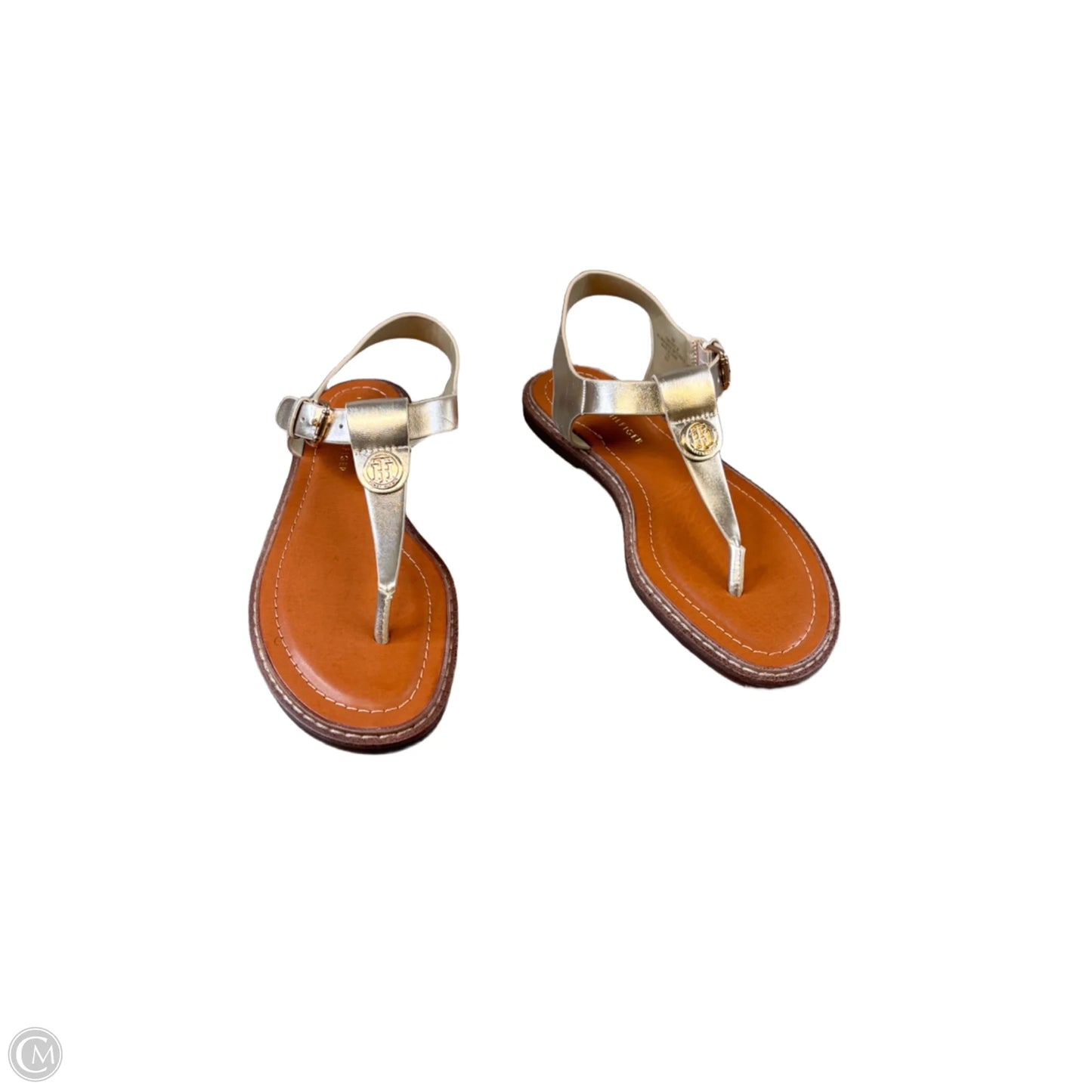 Sandals Flats By Tommy Hilfiger In Gold, Size: 8