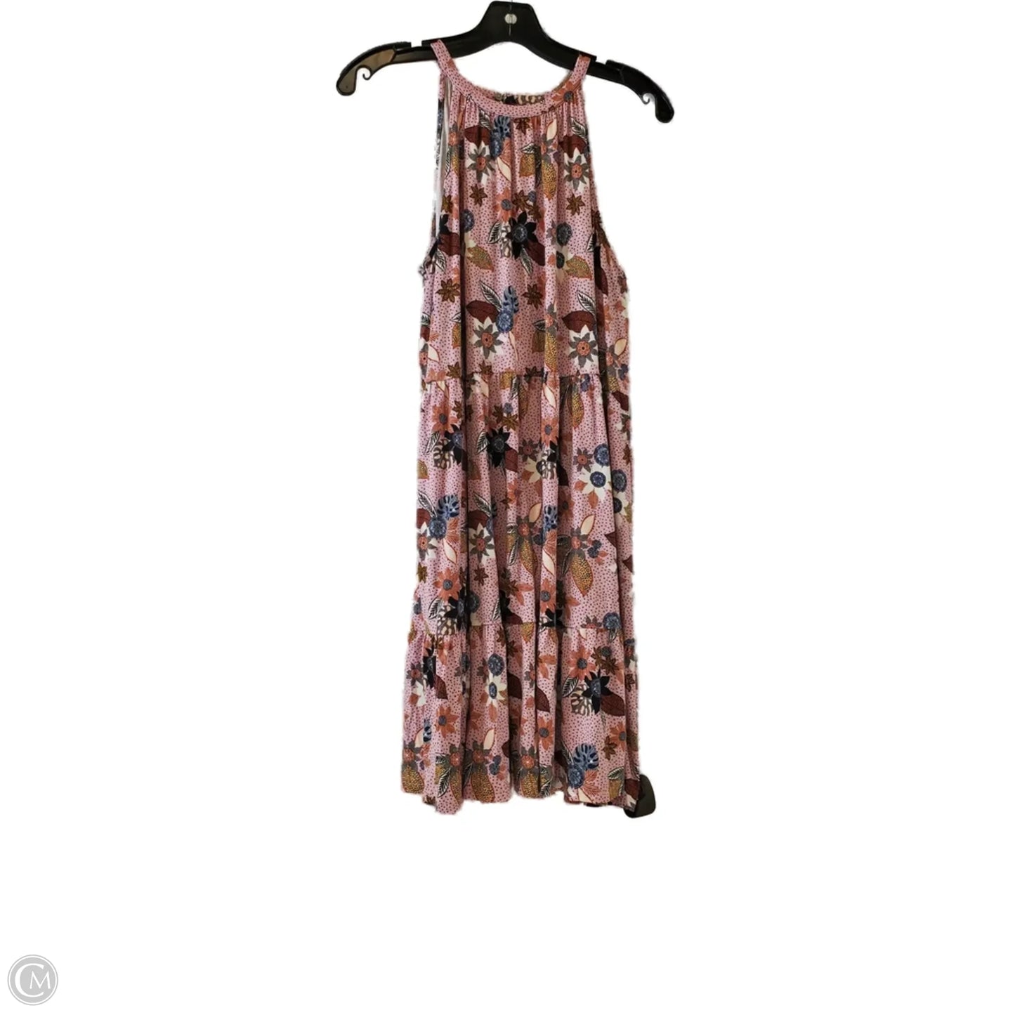Dress Casual Short By Loft In Orange & Pink, Size: L