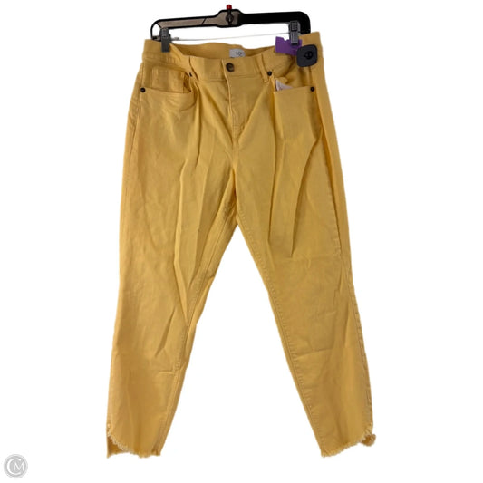 Jeans Skinny By Loft In Yellow, Size: 12