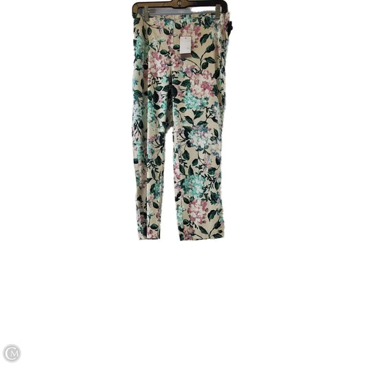 Pants Cropped By J. Jill In Green & Pink, Size: 2p