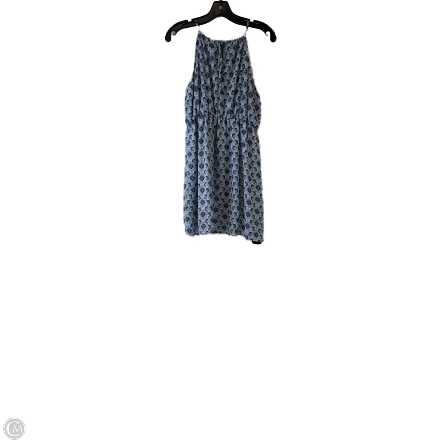 Dress Casual Short By Paper Crane In Blue & White, Size: M