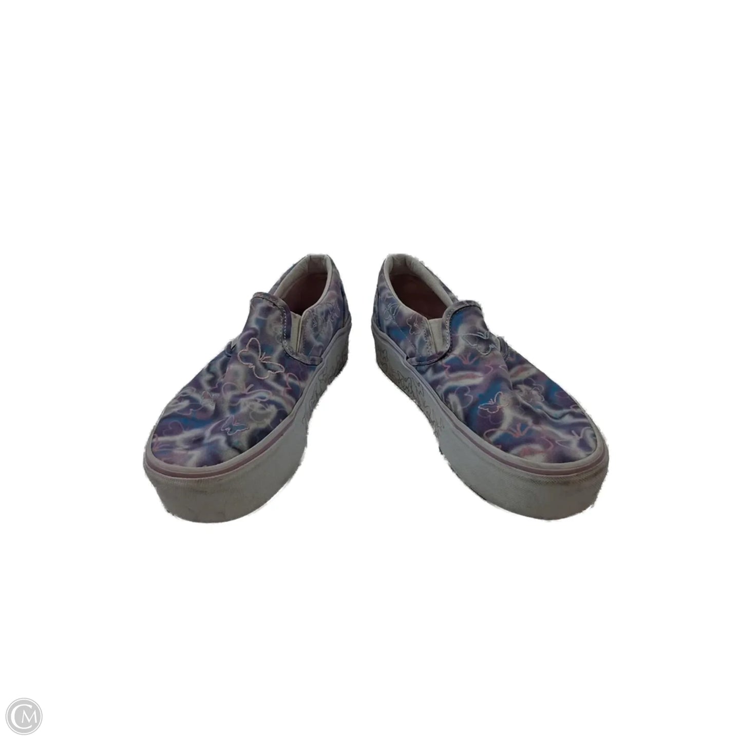 Shoes Sneakers Platform By Vans In Purple & White, Size: 9.5