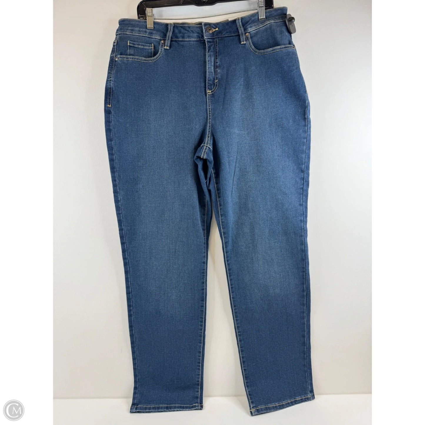 Jeans Straight By Style And Company In Blue Denim, Size: 16