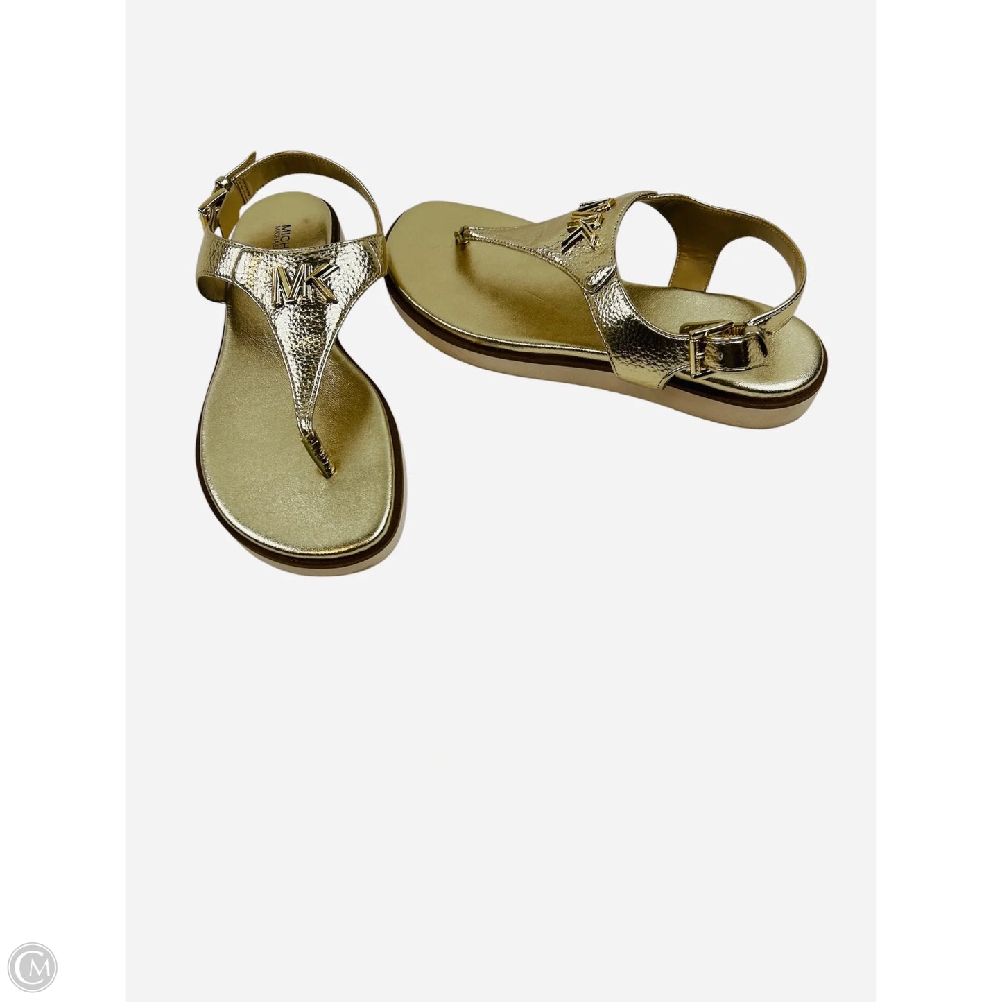 Sandals Flats By Michael By Michael Kors In Gold, Size: 7