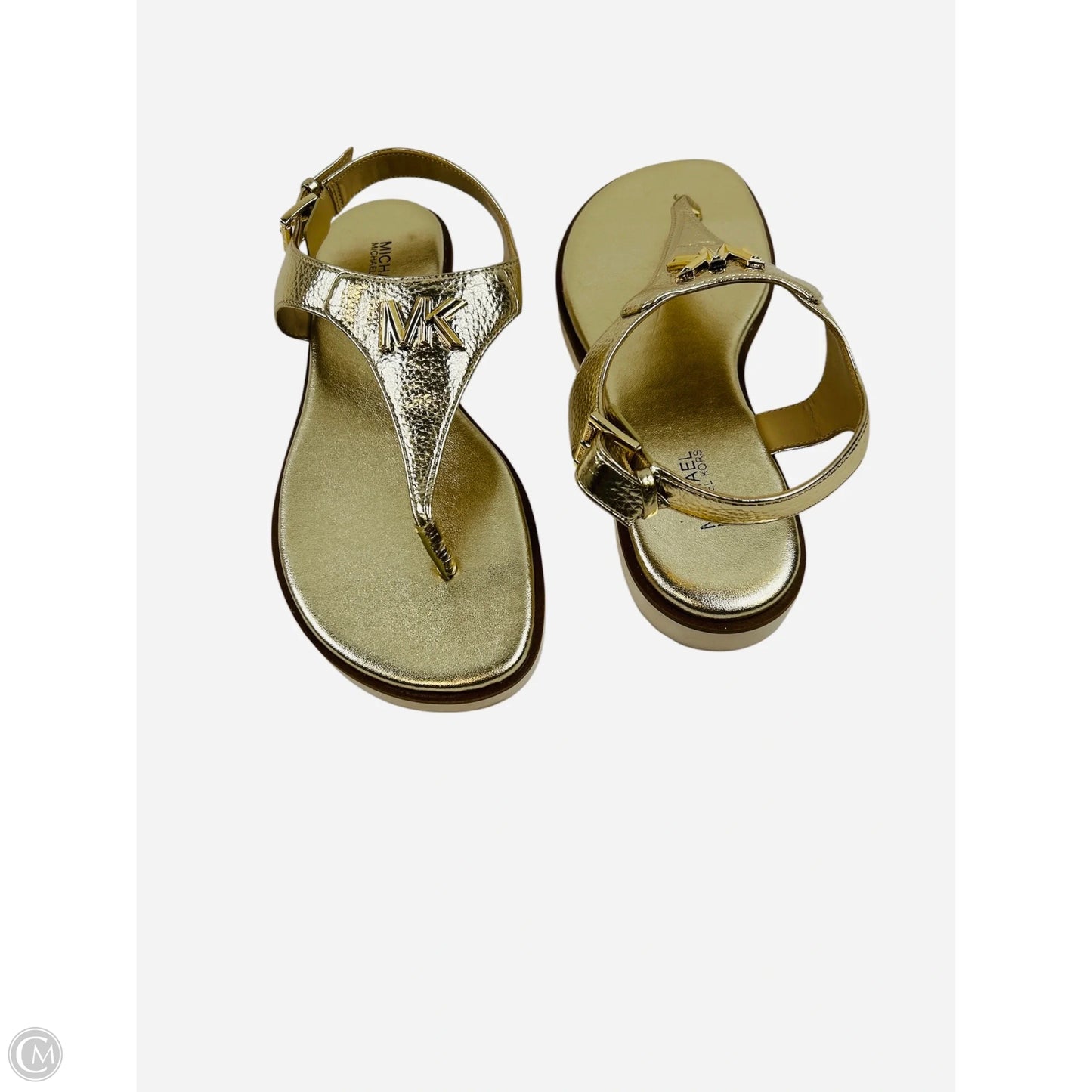 Sandals Flats By Michael By Michael Kors In Gold, Size: 7