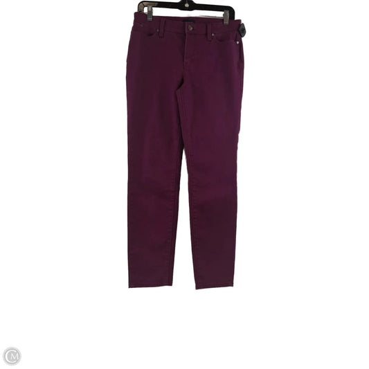 Jeans Straight By Talbots In Purple, Size: 4