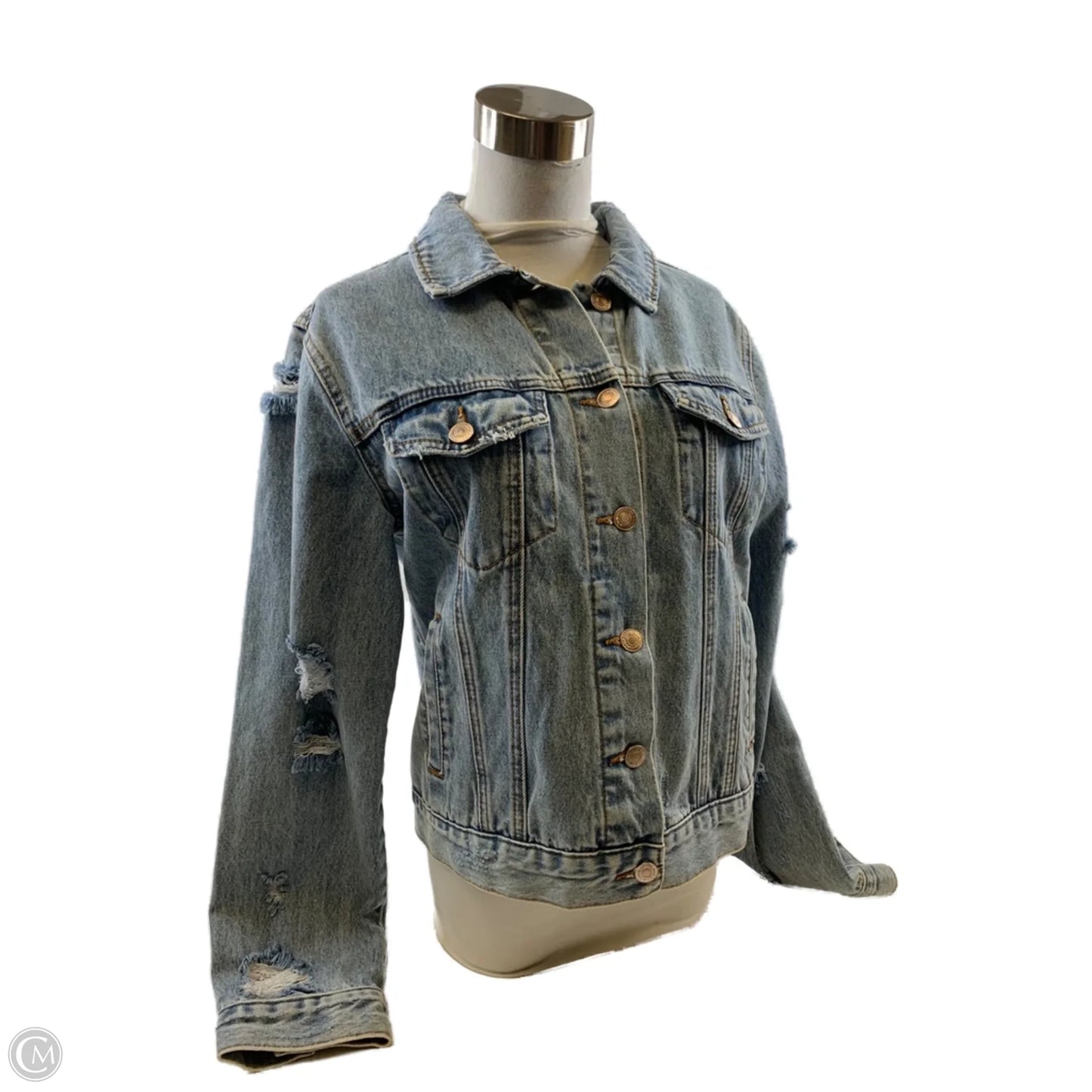 Jacket Denim By Forever 21 In Blue Denim, Size: S