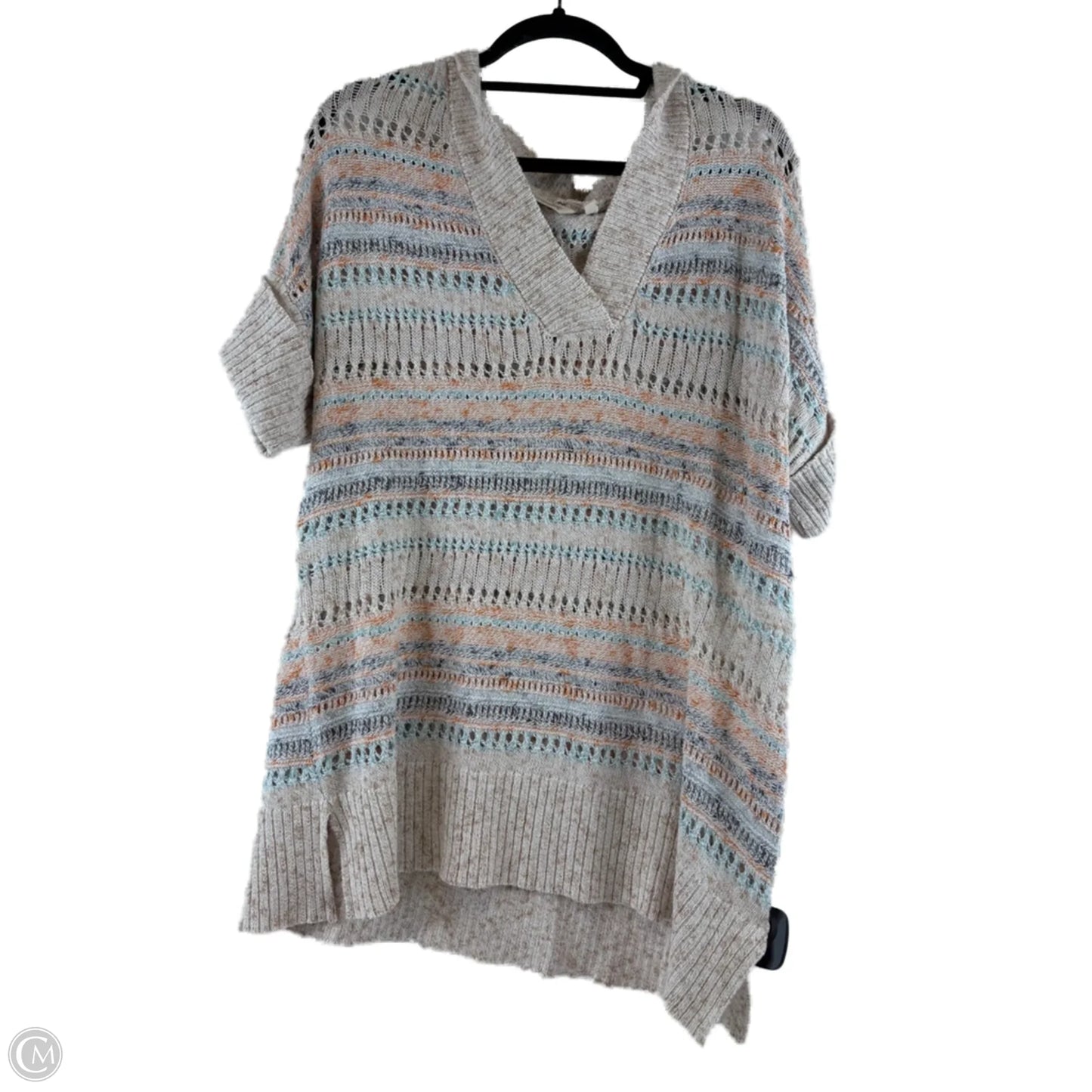 Sweater Short Sleeve By Soft Surroundings In Orange & Tan, Size: S