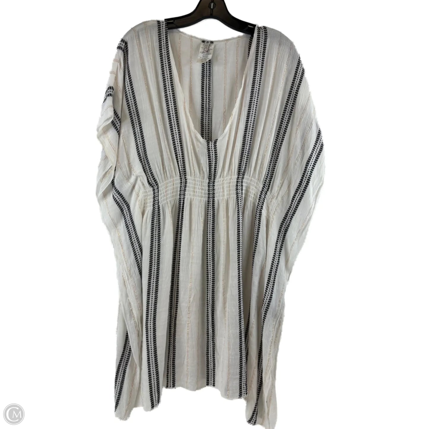 Swimwear Cover-up By Cme In Black & Cream, Size: L