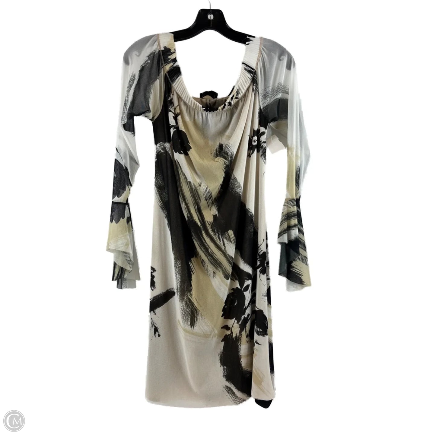 Dress Casual Midi By Clothes Mentor In Black & Cream, Size: M