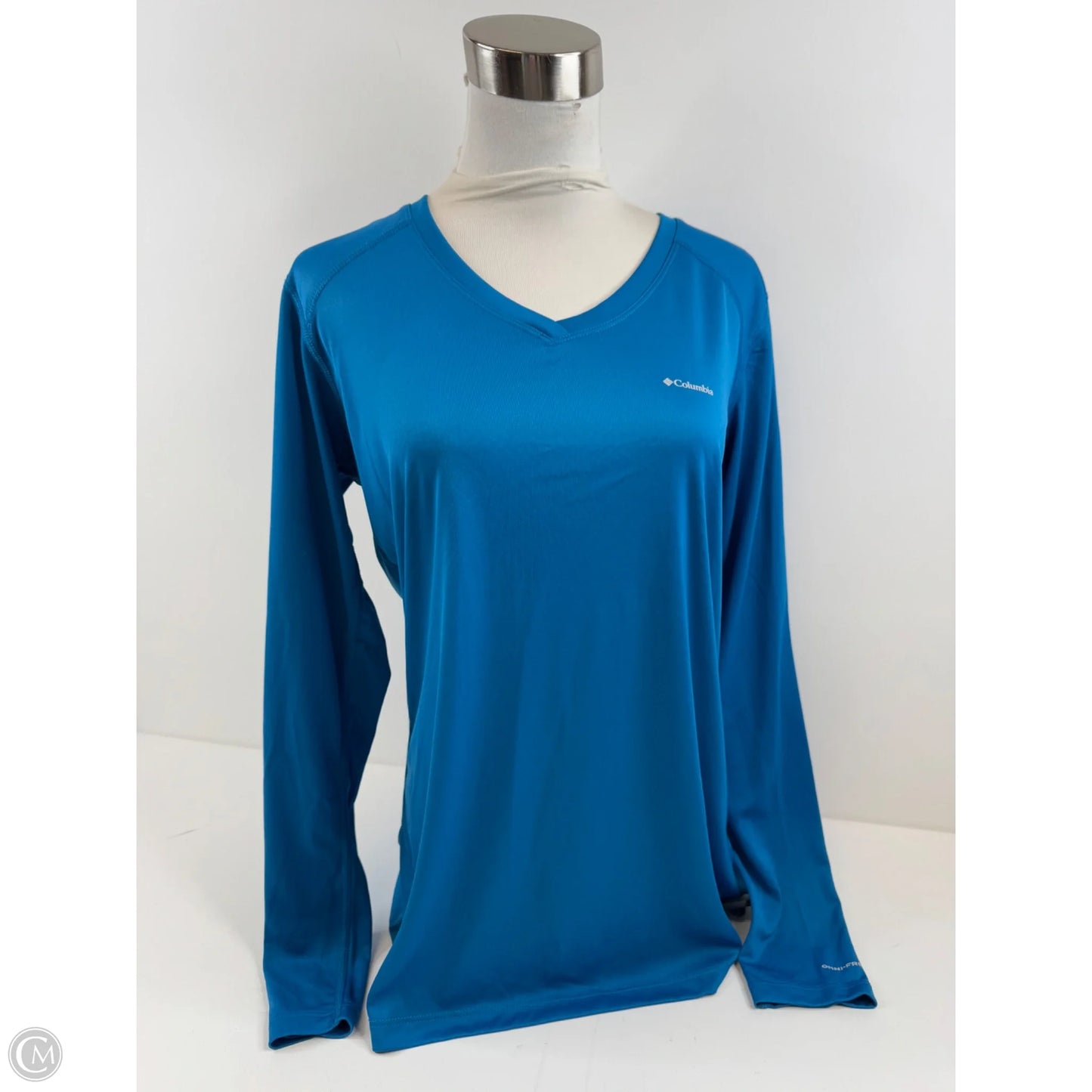 Athletic Top Long Sleeve Crewneck By Columbia In Blue, Size: L