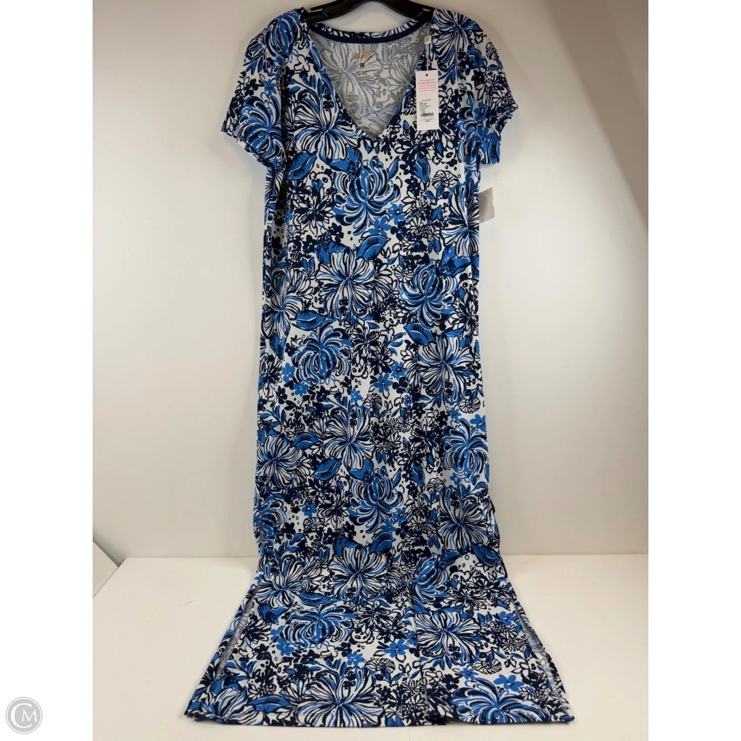 Dress Designer By Lilly Pulitzer In Blue & White, Size: L