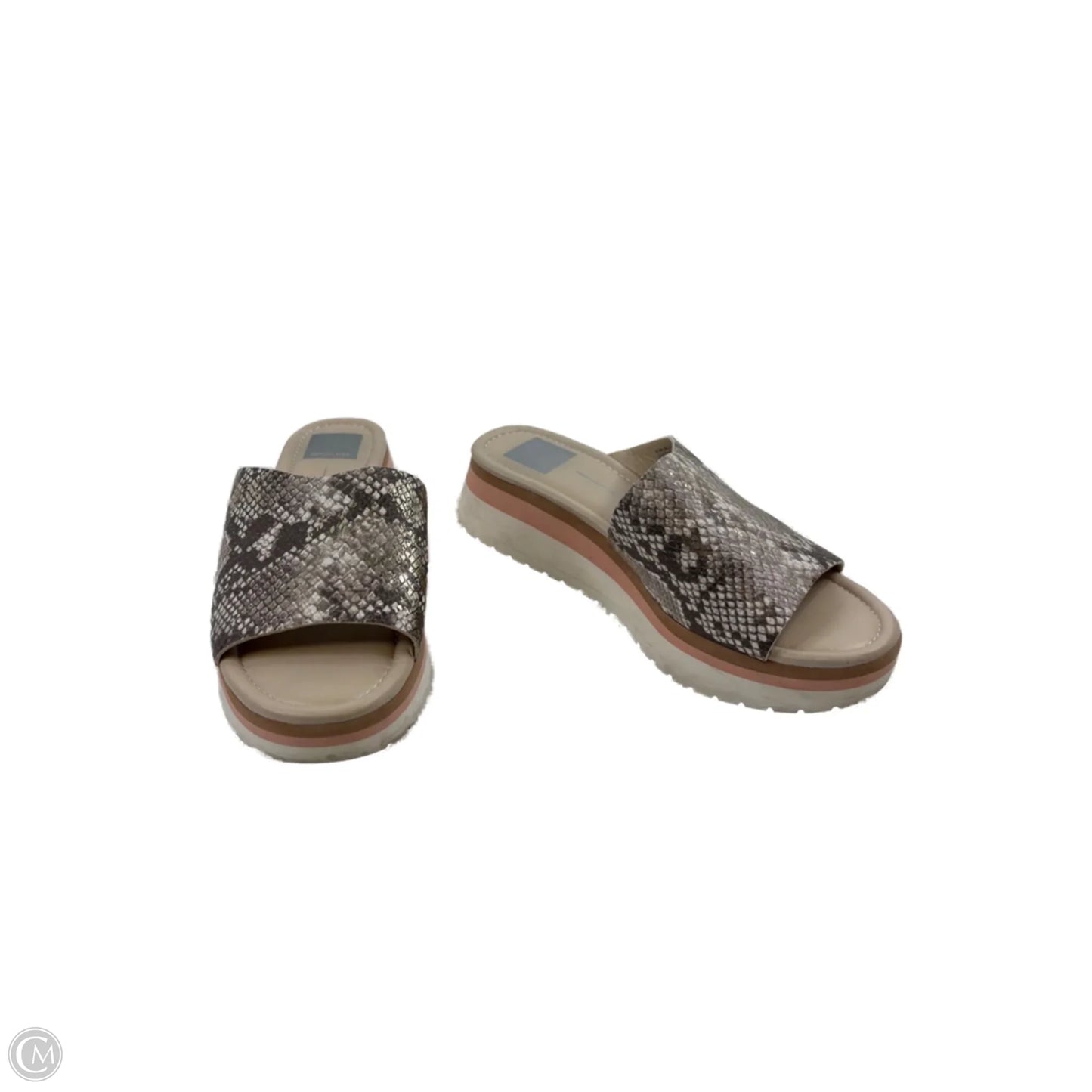 Sandals Heels Platform By Dolce Vita In Snakeskin Print, Size: 8.5