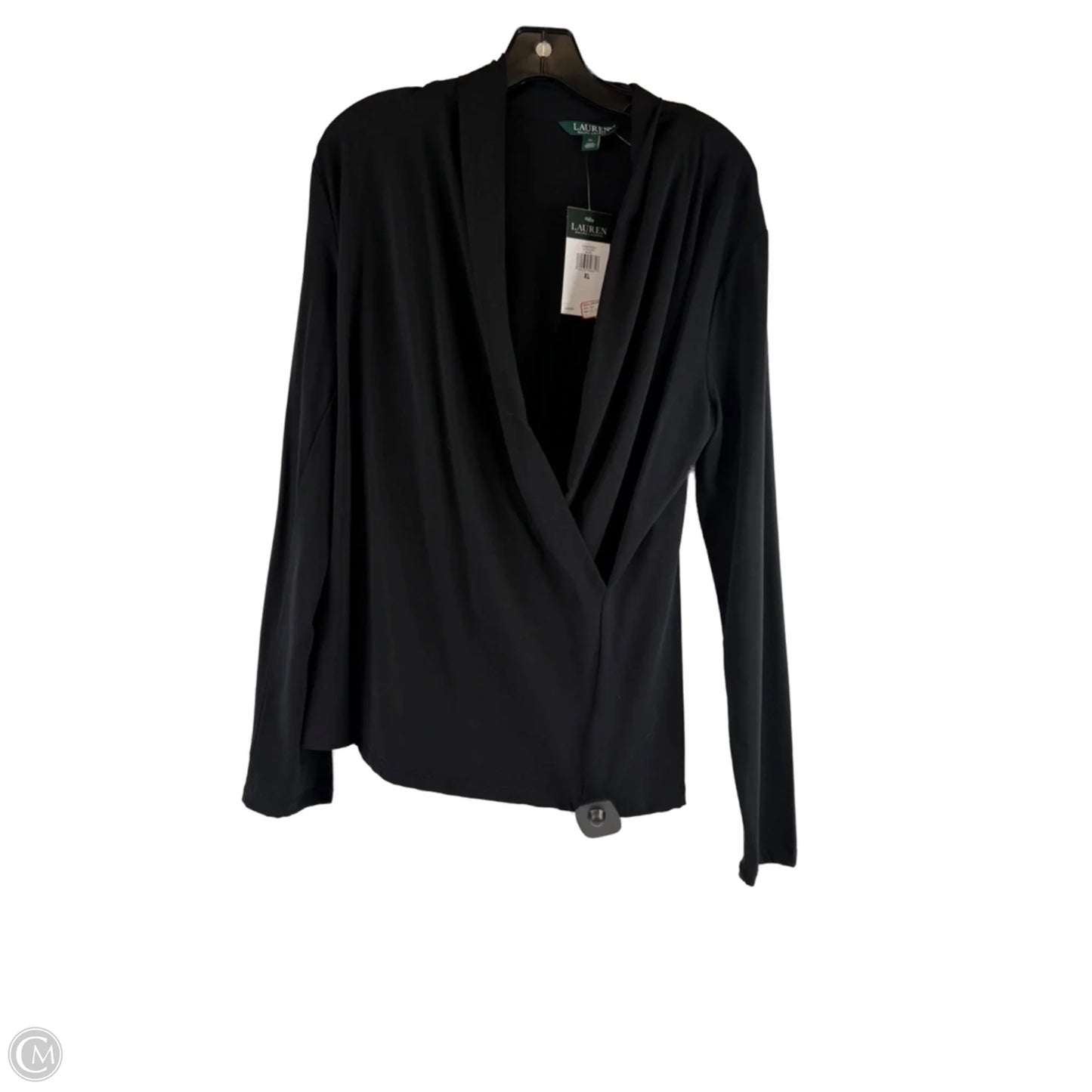 Top Long Sleeve By Lauren By Ralph Lauren In Black, Size: Xl