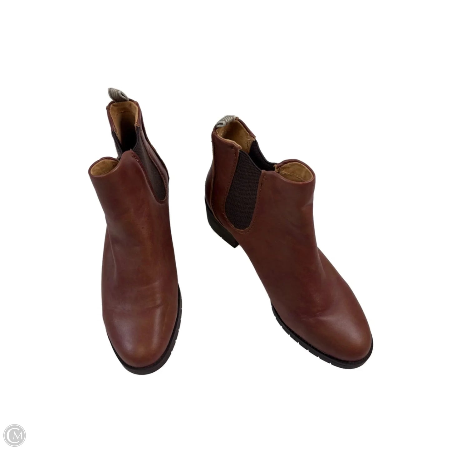 Boots Ankle Heels By Hush Puppies In Brown, Size: 11