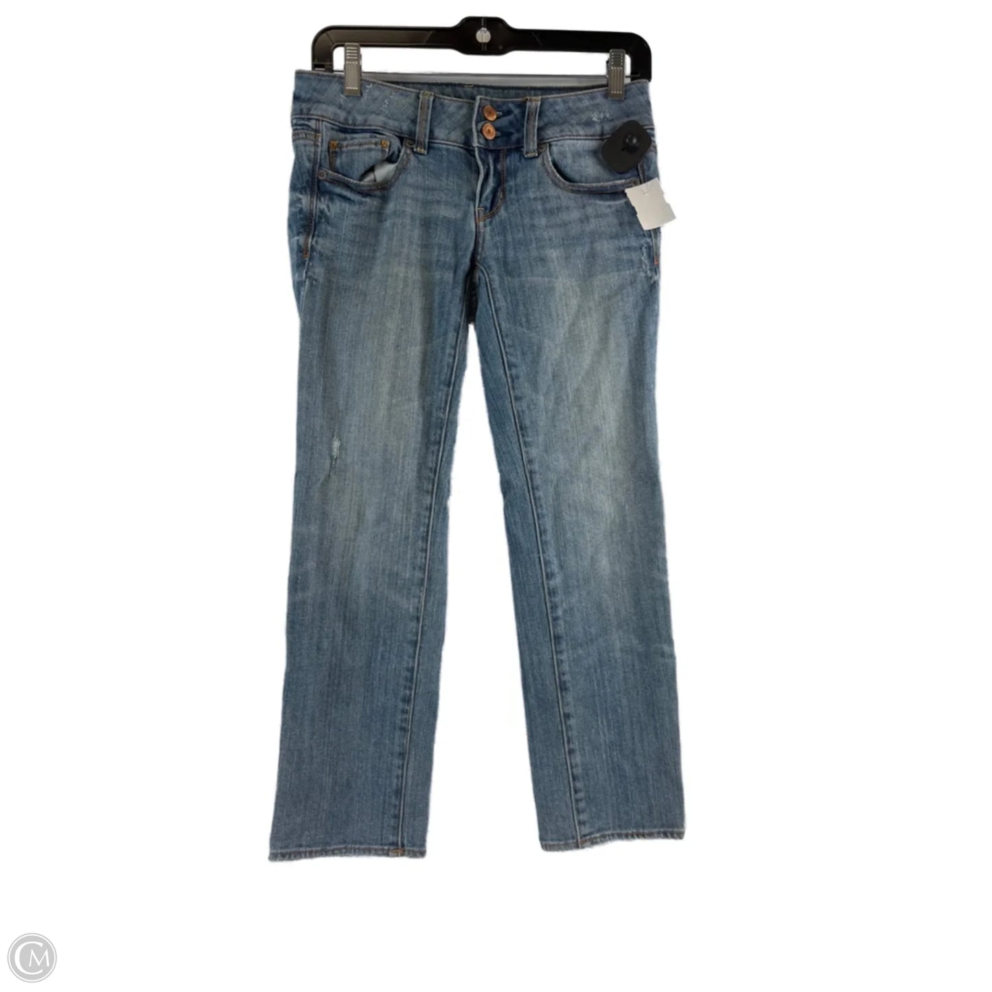 Jeans Skinny By American Eagle In Blue Denim, Size: 0