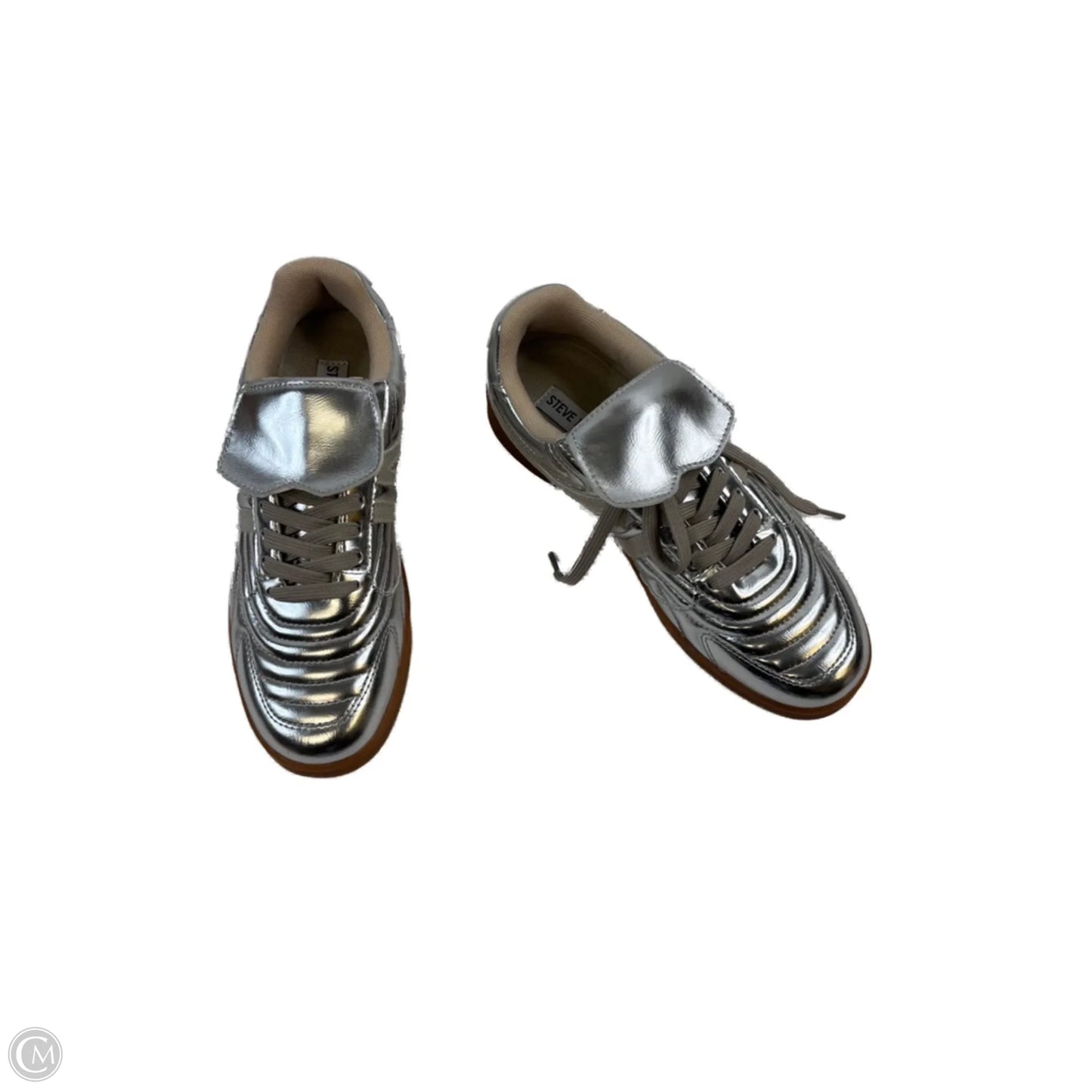 Shoes Sneakers By Steve Madden In Silver & Tan, Size: 6.5