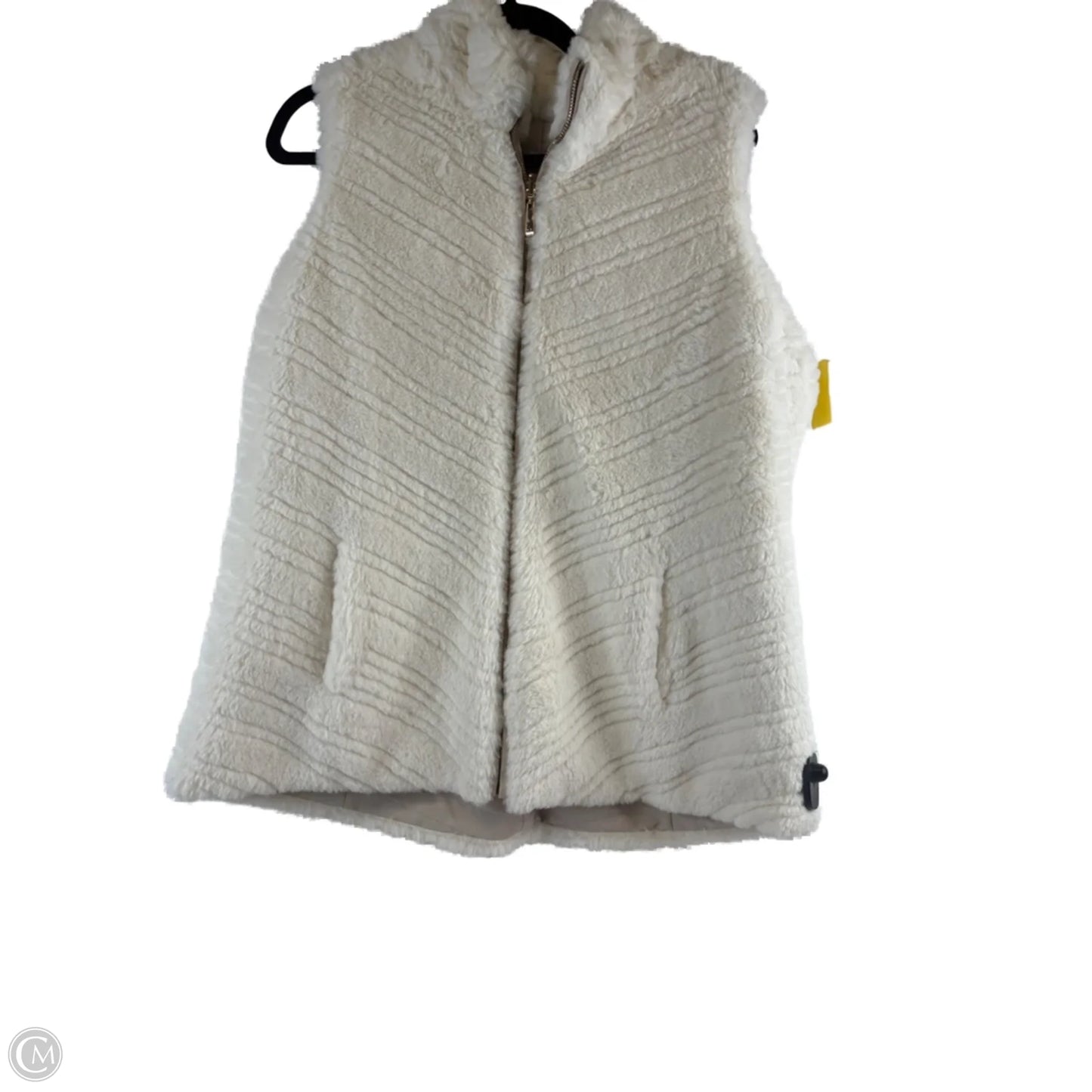 Vest Faux Fur & Sherpa By Dennis Basso Qvc In Cream & Tan, Size: M
