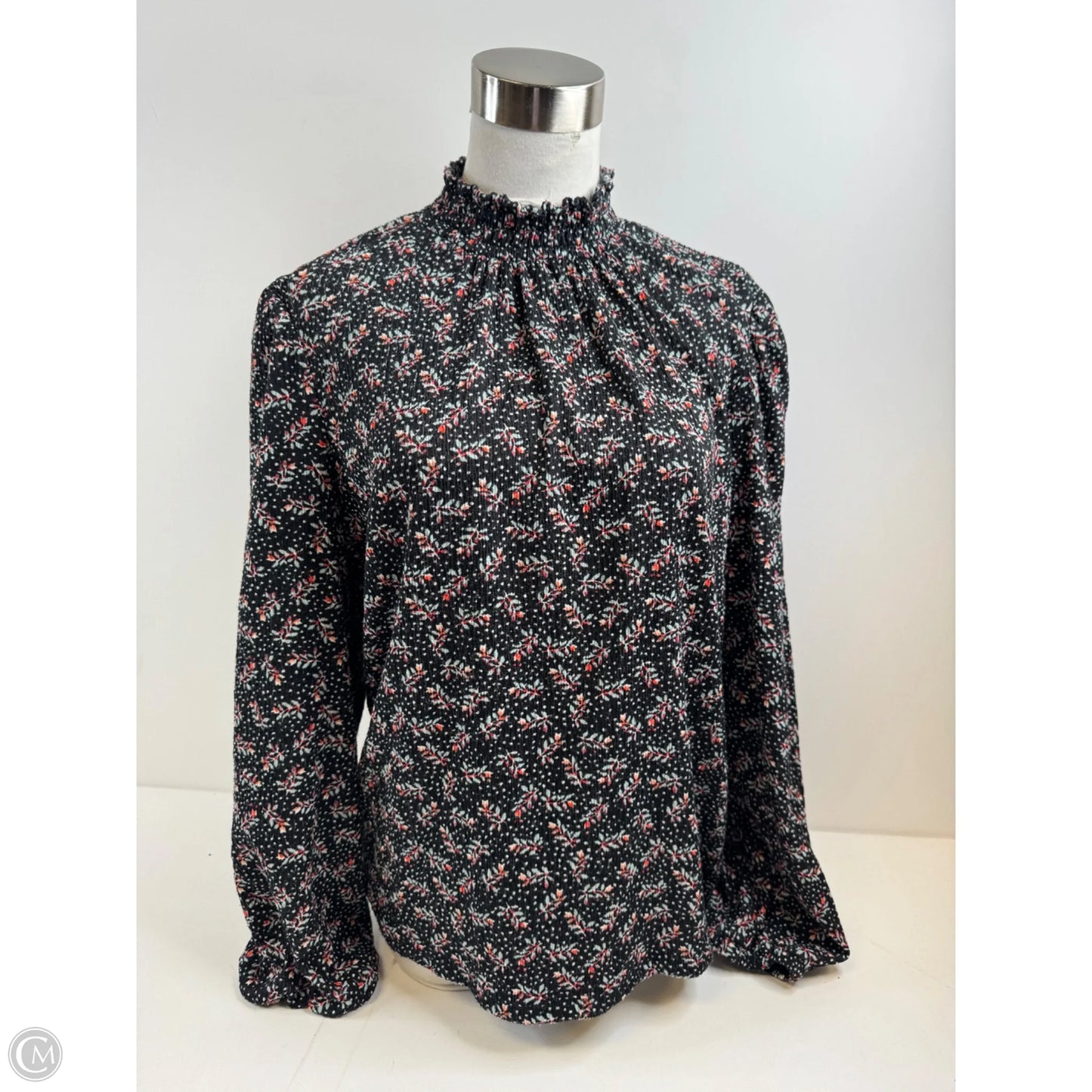 Top Long Sleeve By Loft In Blue & Orange, Size: M